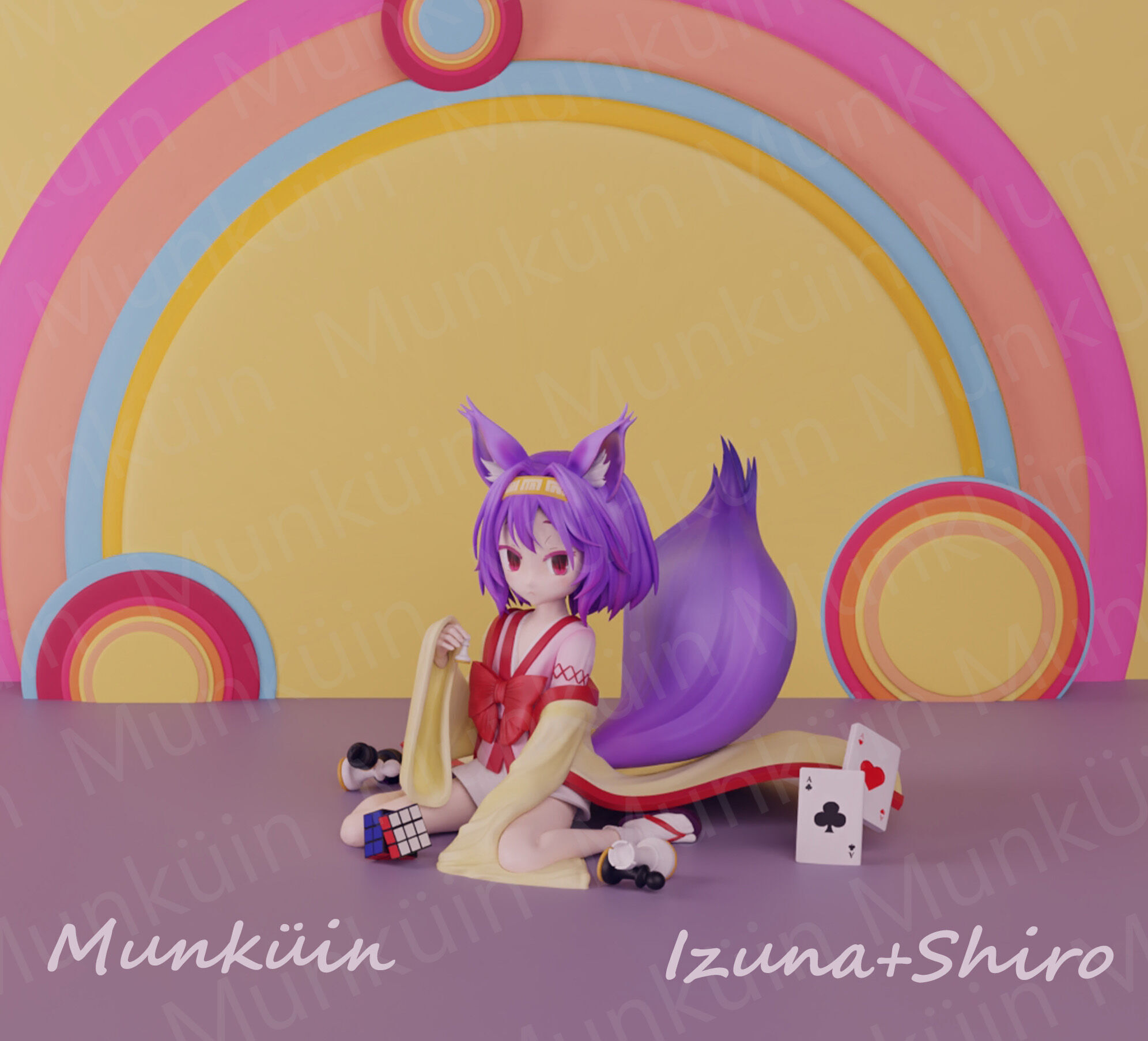 Fan Art Izuna  Shiro NGNL 3D print model_5
