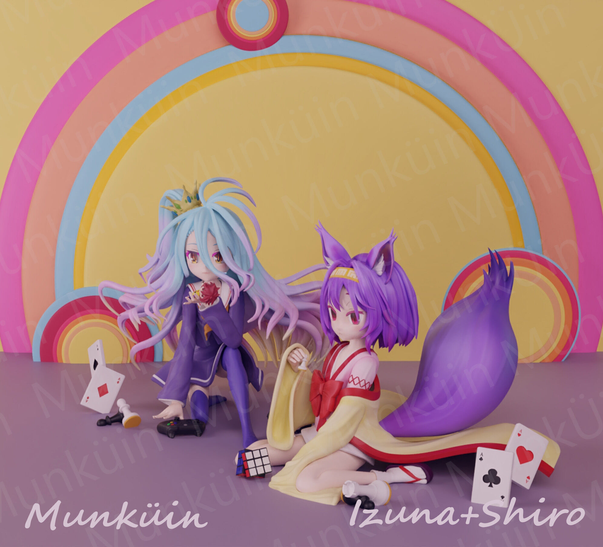 Fan Art Izuna  Shiro NGNL 3D print model_1