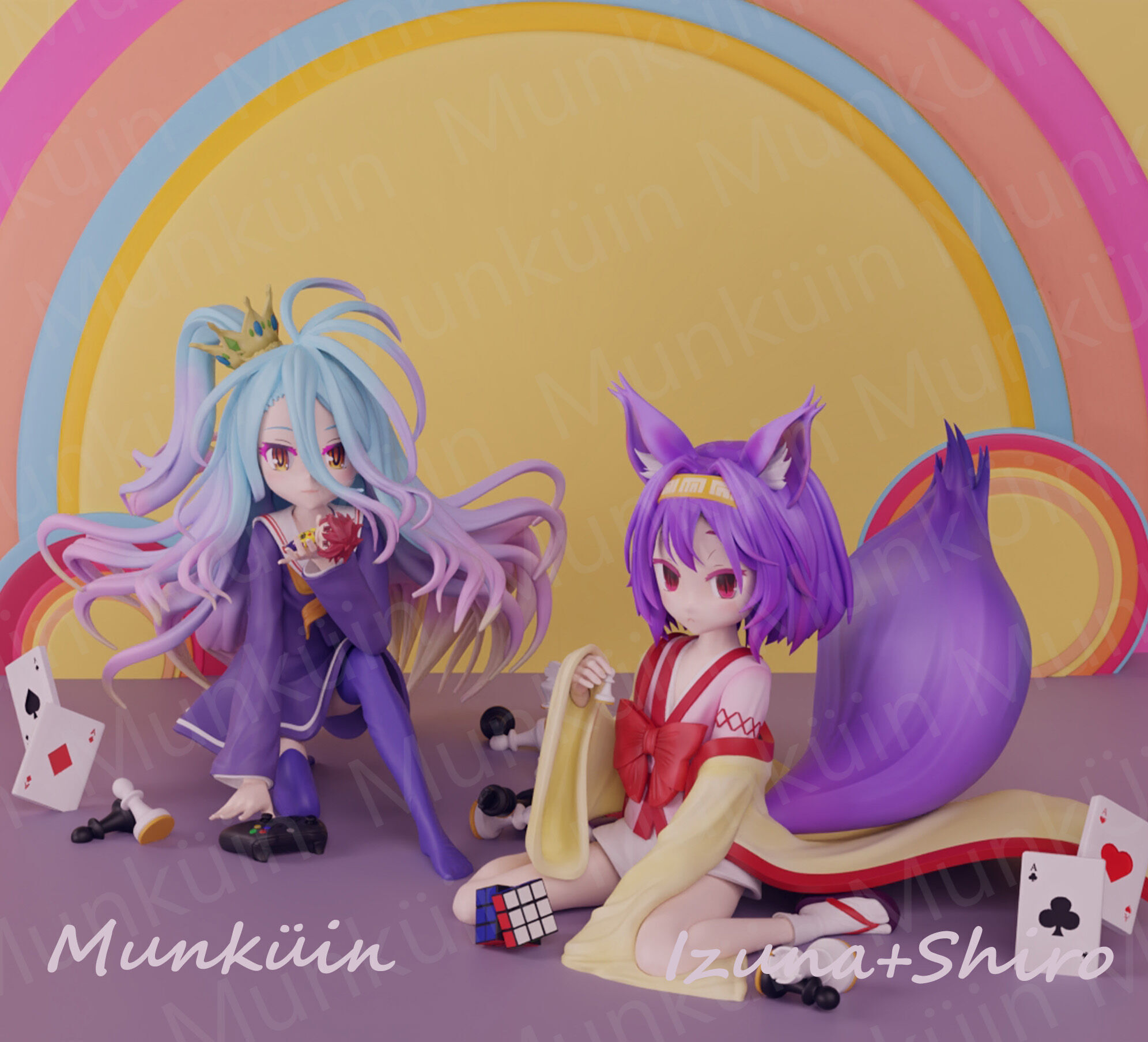 Fan Art Izuna  Shiro NGNL 3D print model_4