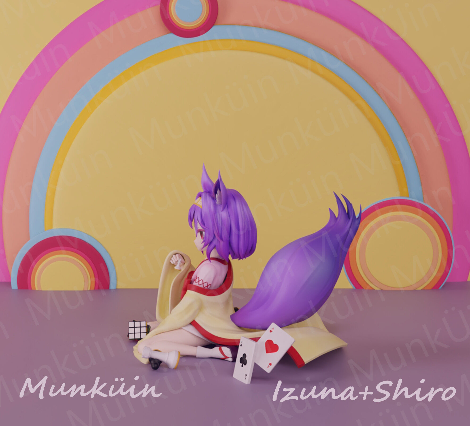 Fan Art Izuna  Shiro NGNL 3D print model_6