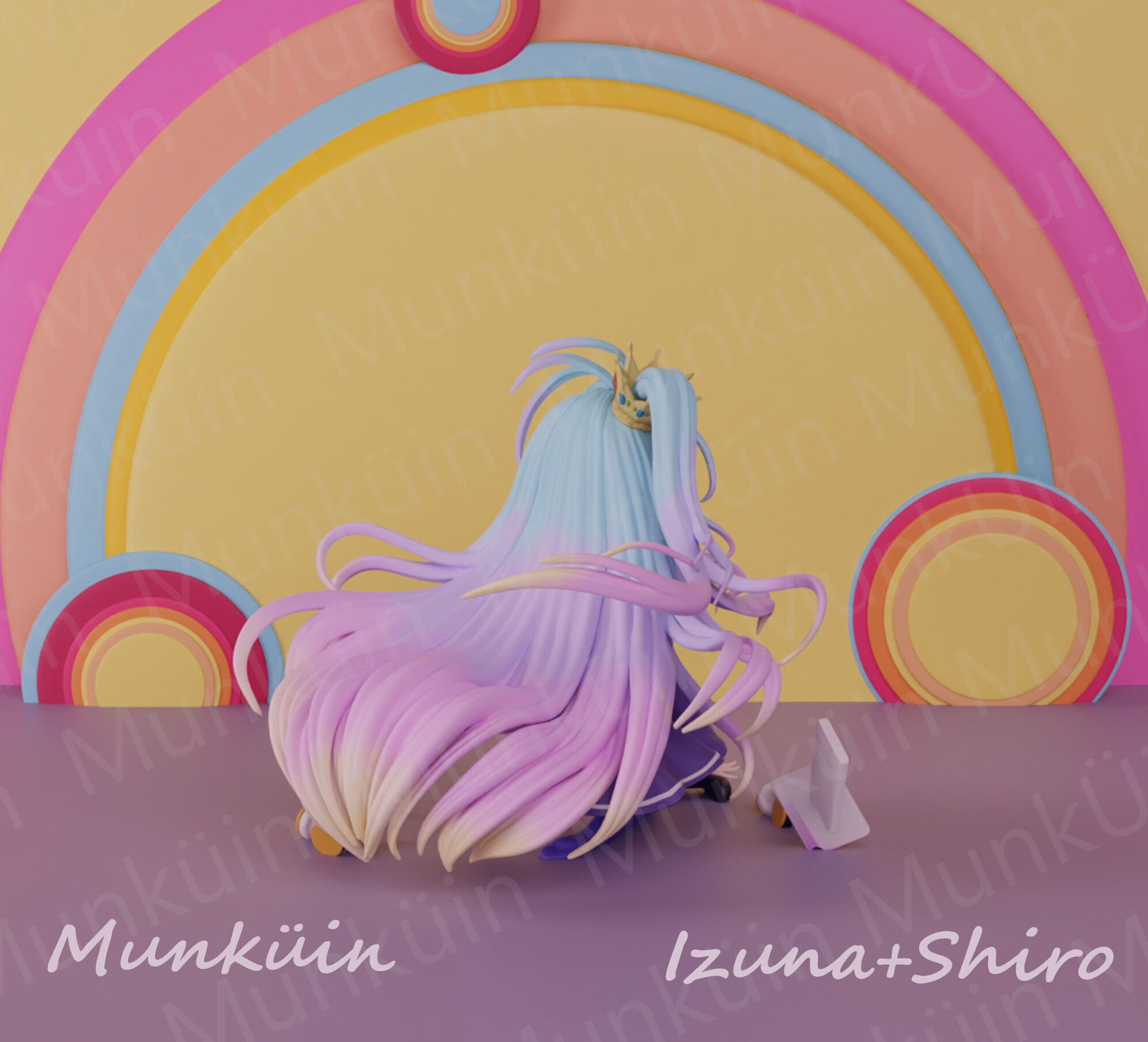 Fan Art Izuna  Shiro NGNL 3D print model_16