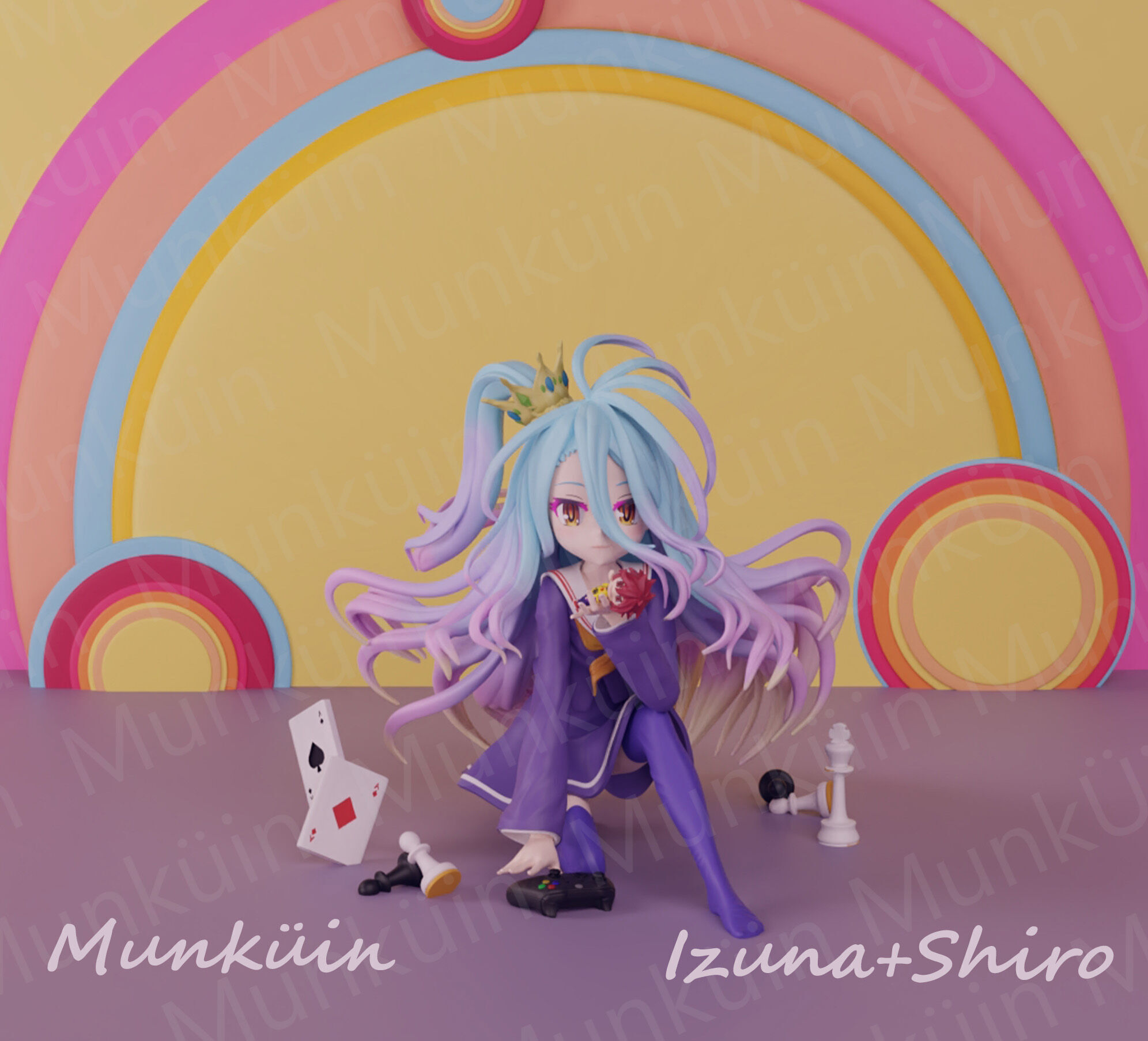 Fan Art Izuna  Shiro NGNL 3D print model_13