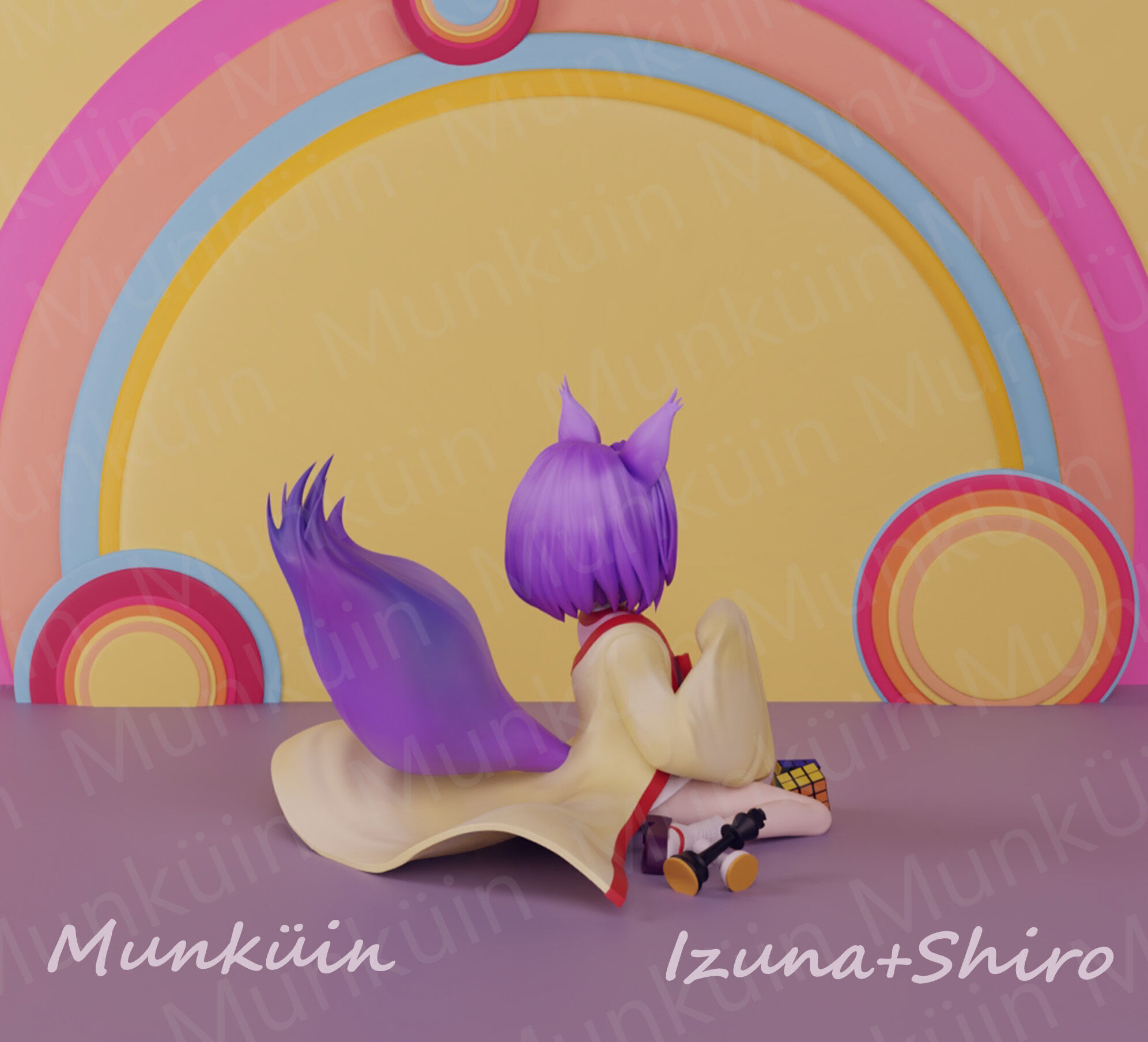 Fan Art Izuna  Shiro NGNL 3D print model_10