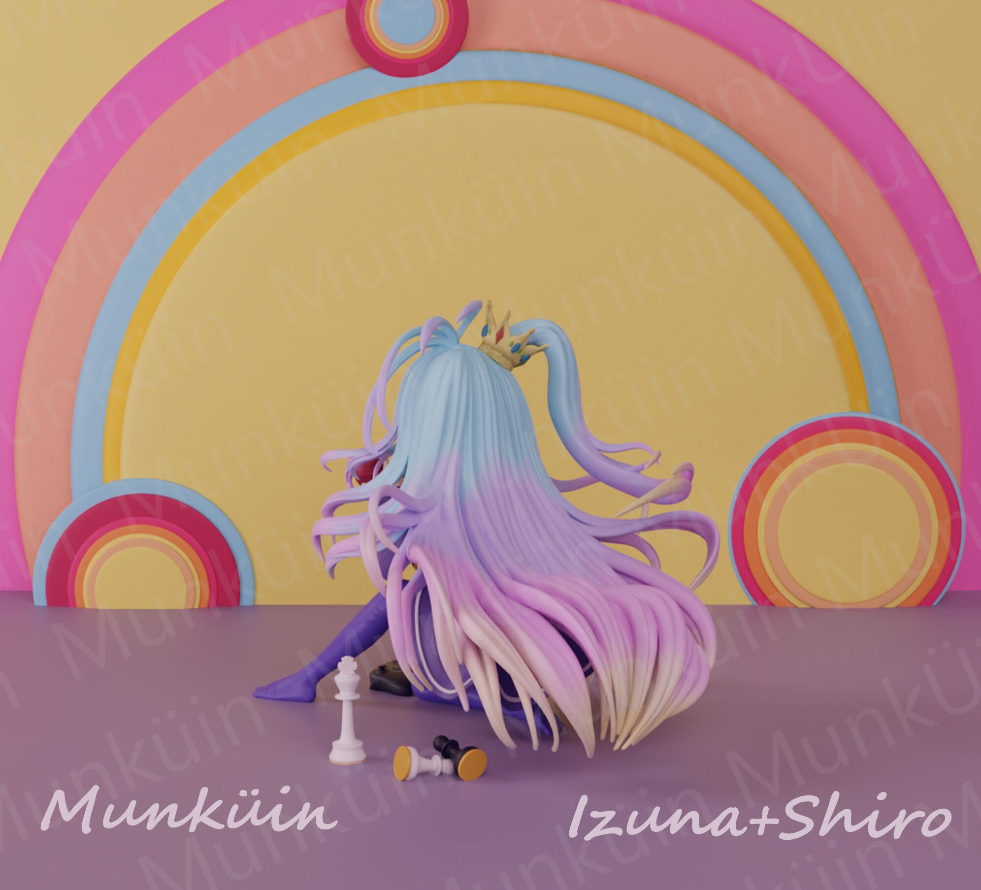 Fan Art Izuna  Shiro NGNL 3D print model_15