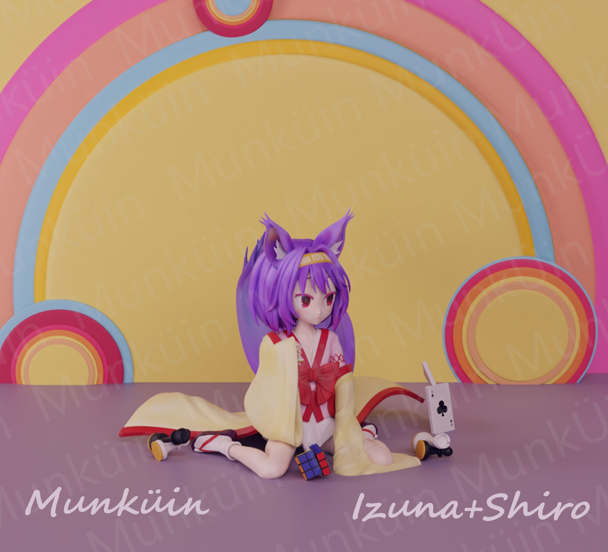 Fan Art Izuna  Shiro NGNL 3D print model_12