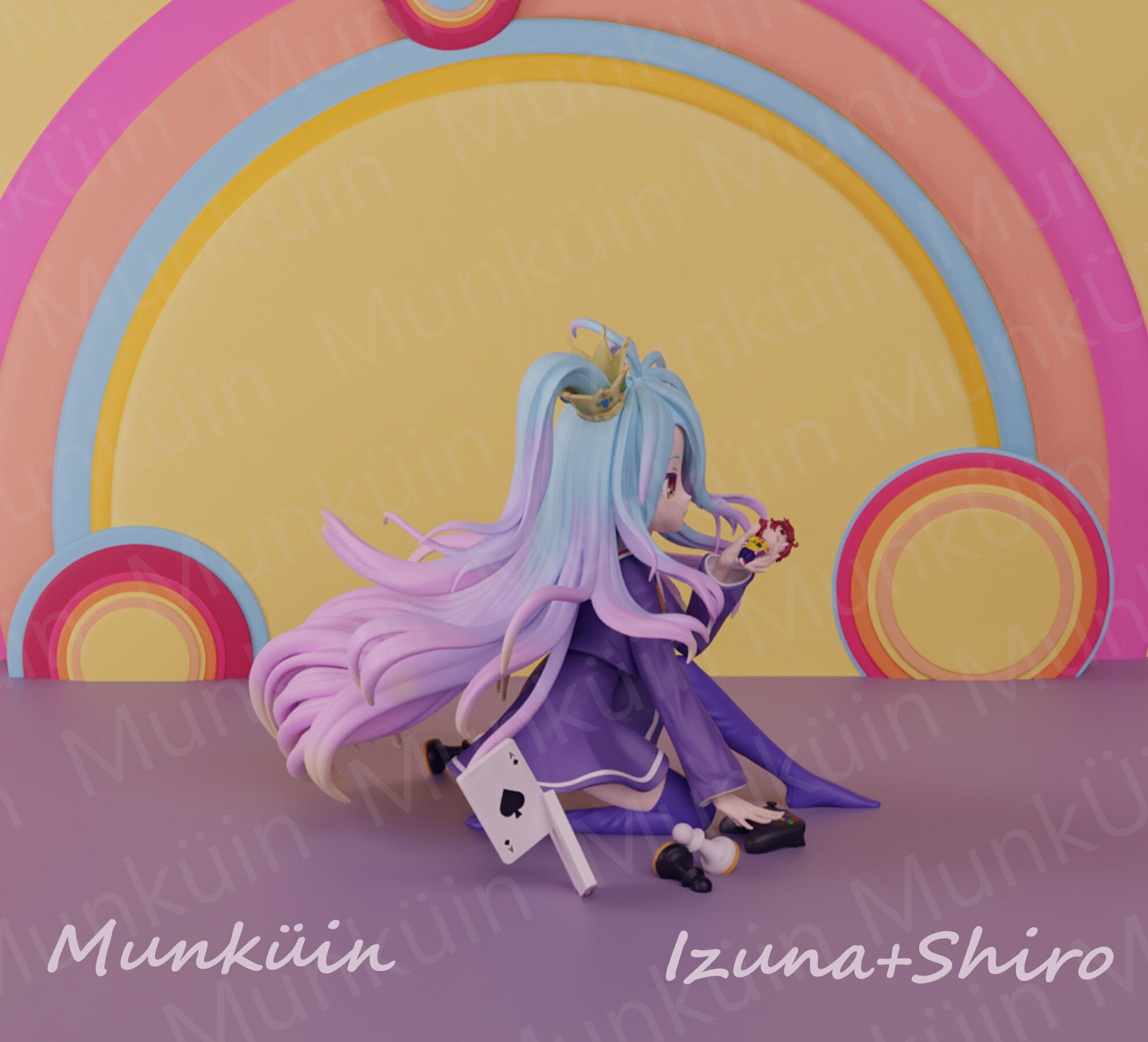 Fan Art Izuna  Shiro NGNL 3D print model_17