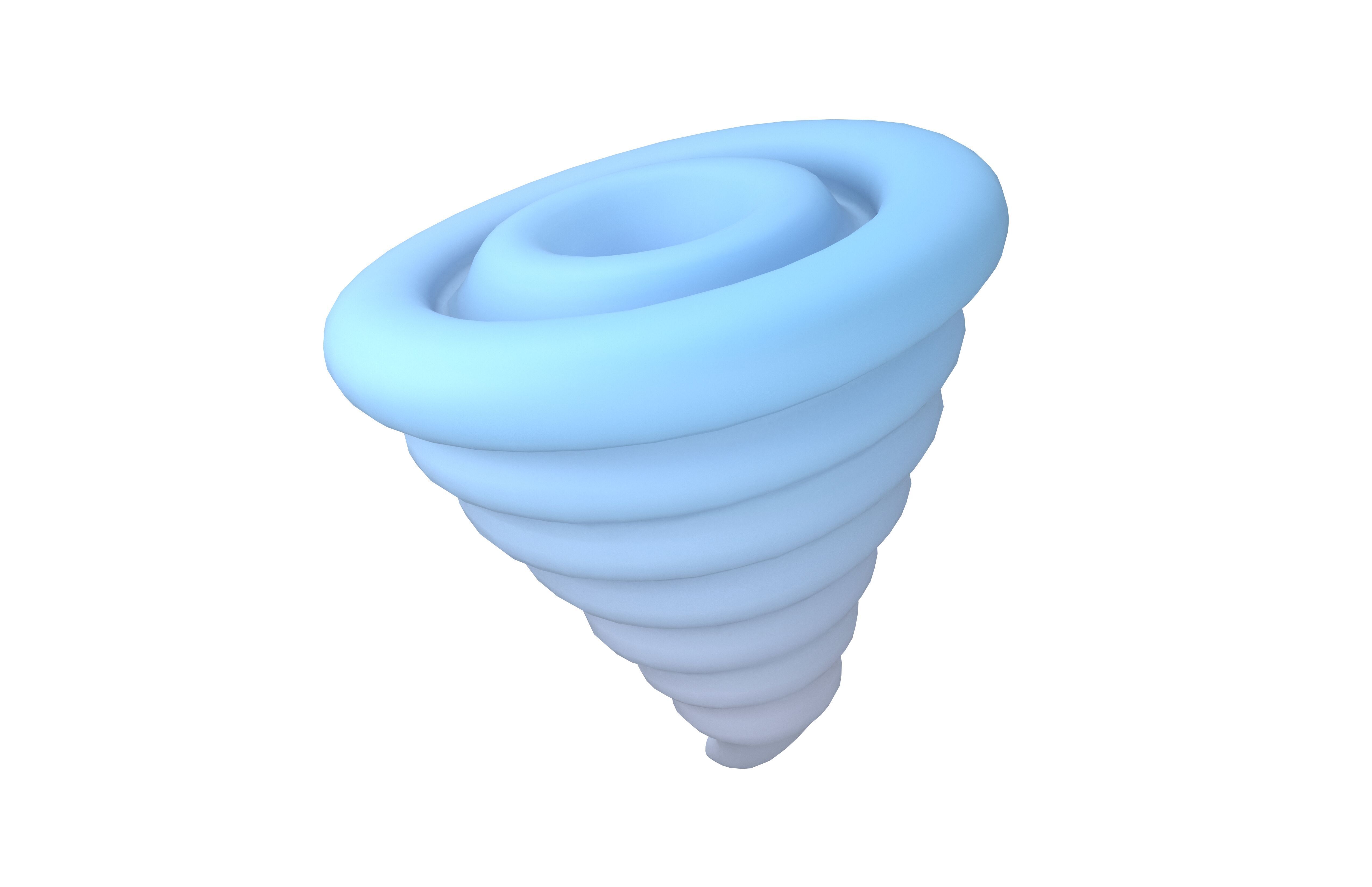 Tornado Icon v1 001 Low-poly 3D model_1