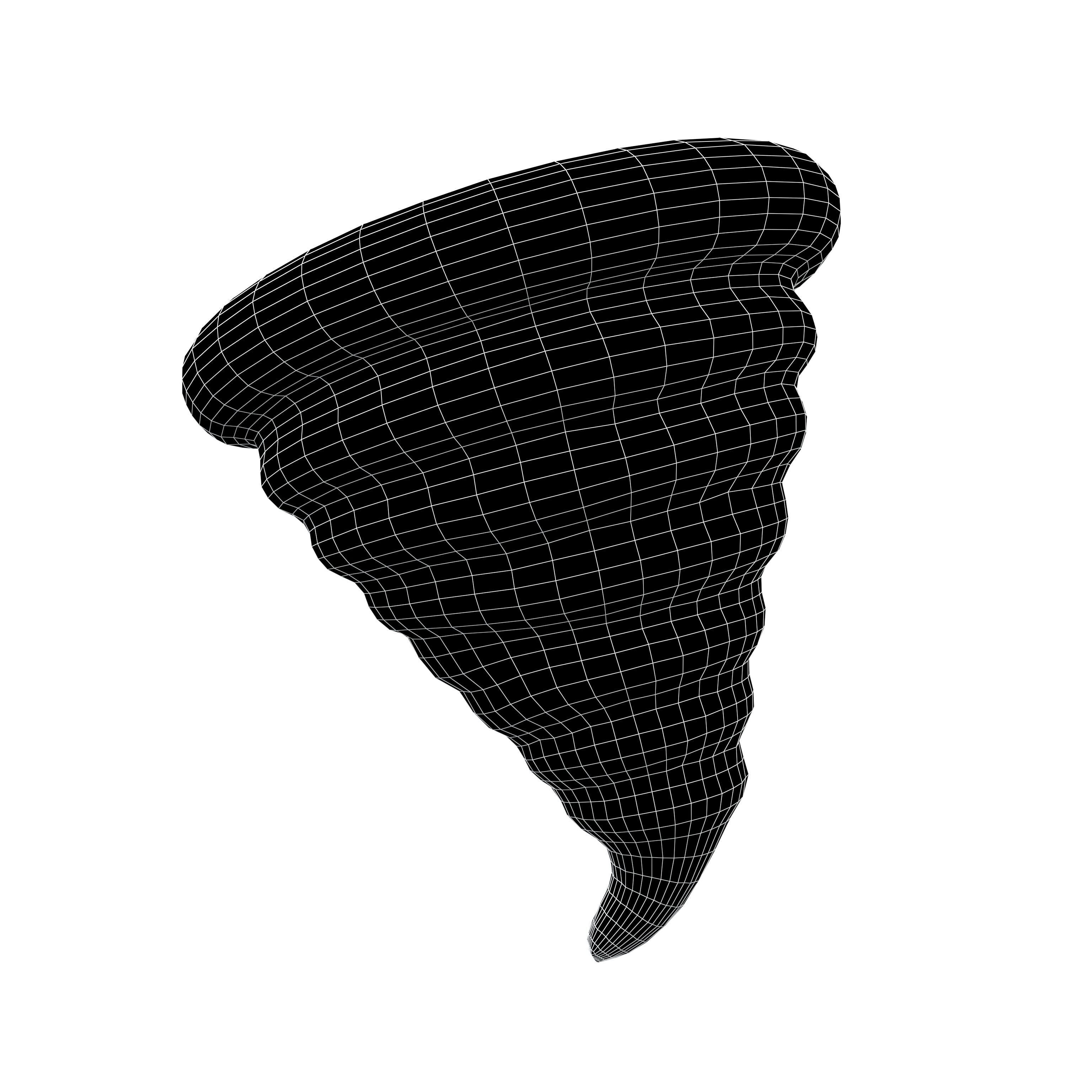 Tornado Icon v1 002 Low-poly 3D model_4