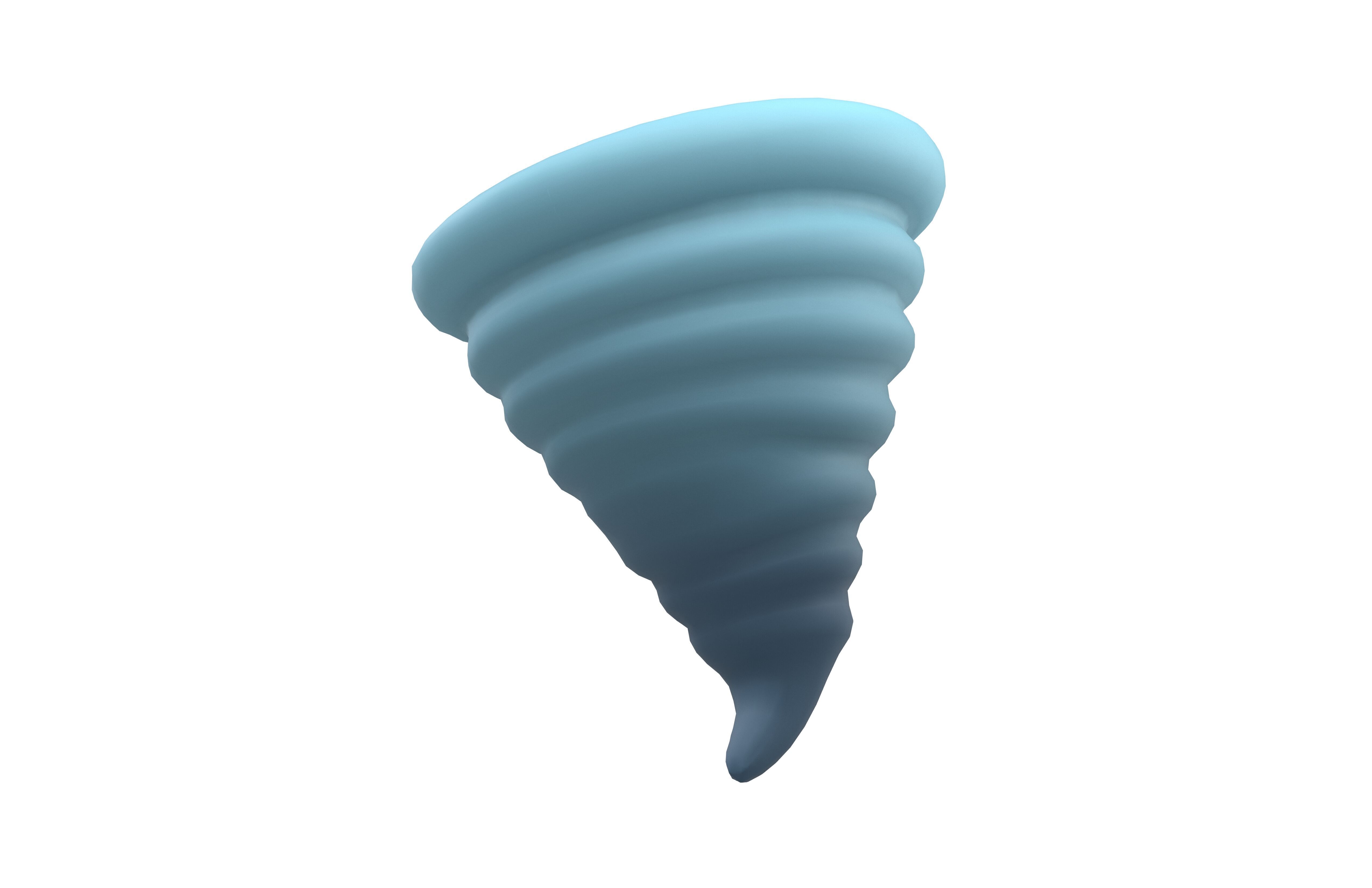 Tornado Icon v1 002 Low-poly 3D model_3
