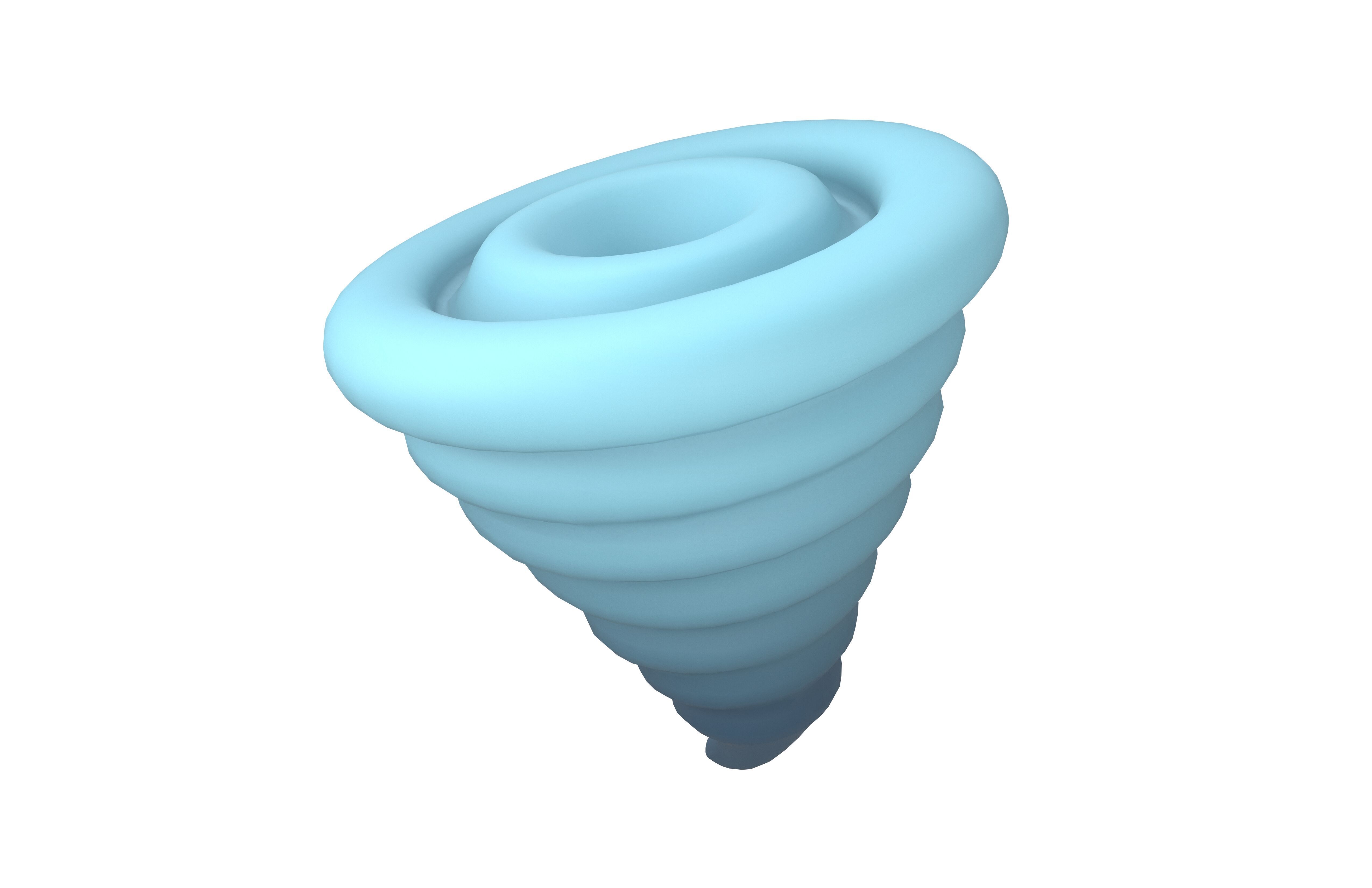 Tornado Icon v1 002 Low-poly 3D model_2