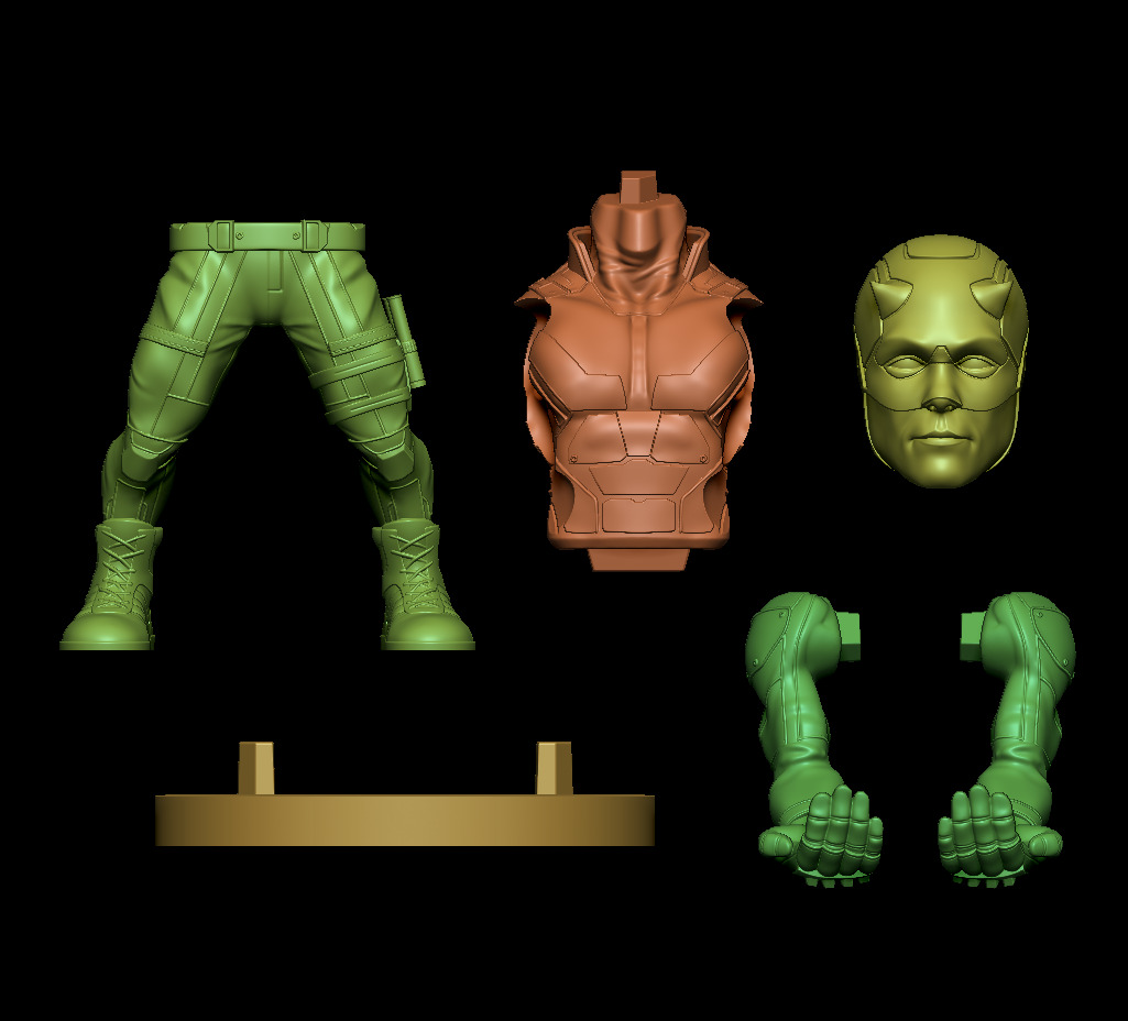 Daredevil joystick holder 3D print model_3