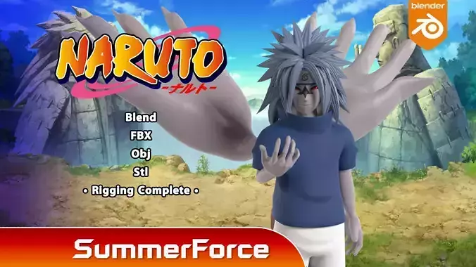 Sasuke Cursed Seal - Naruto Shippuden 3D model