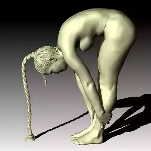 Viriginia  Realistic nude female figurine ready for 3D printing 3D print model