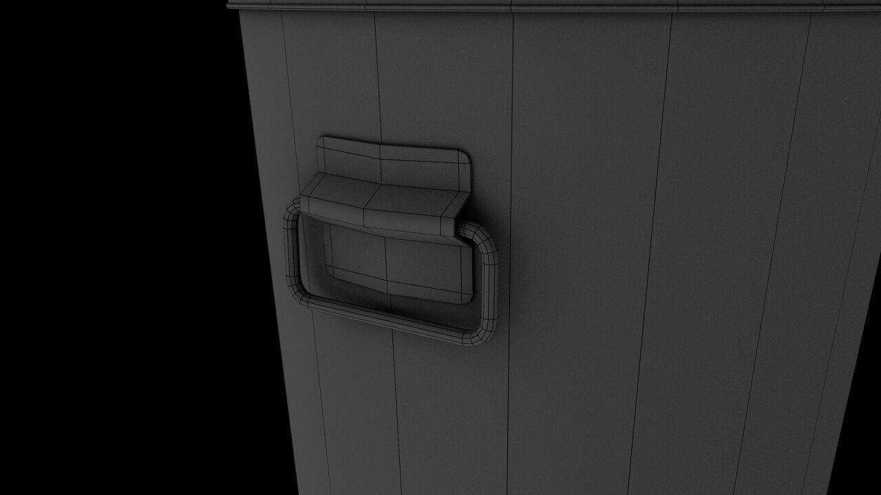 Metal Trash Can 3D Model Low-poly 3D model_13