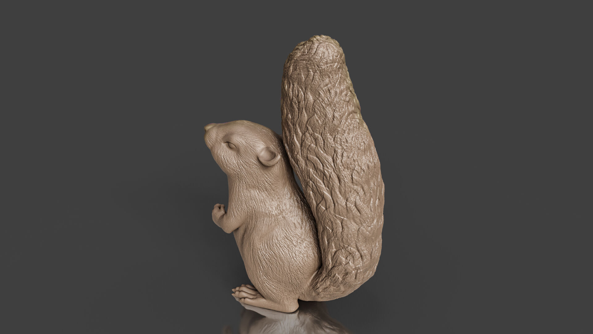 Realistic Squirrel Figurine 3D print model_3