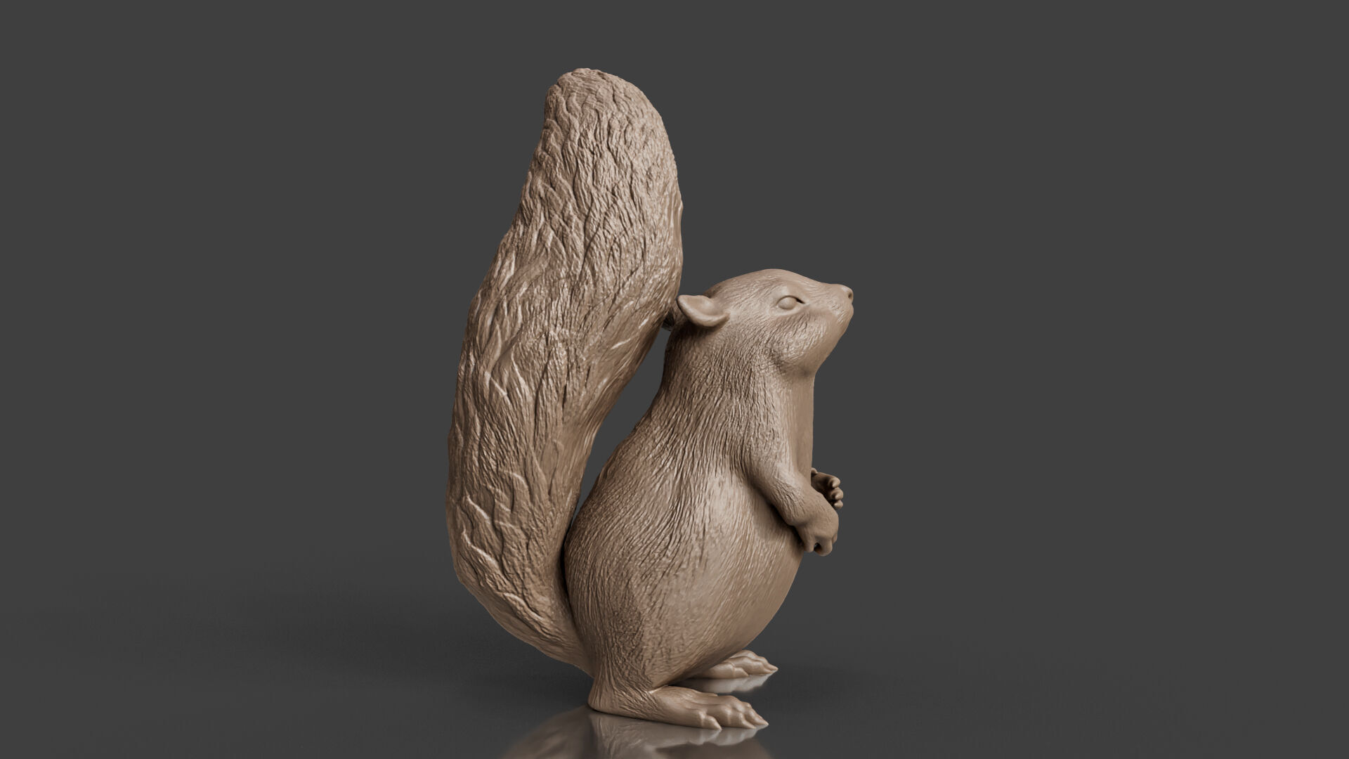Realistic Squirrel Figurine 3D print model_1