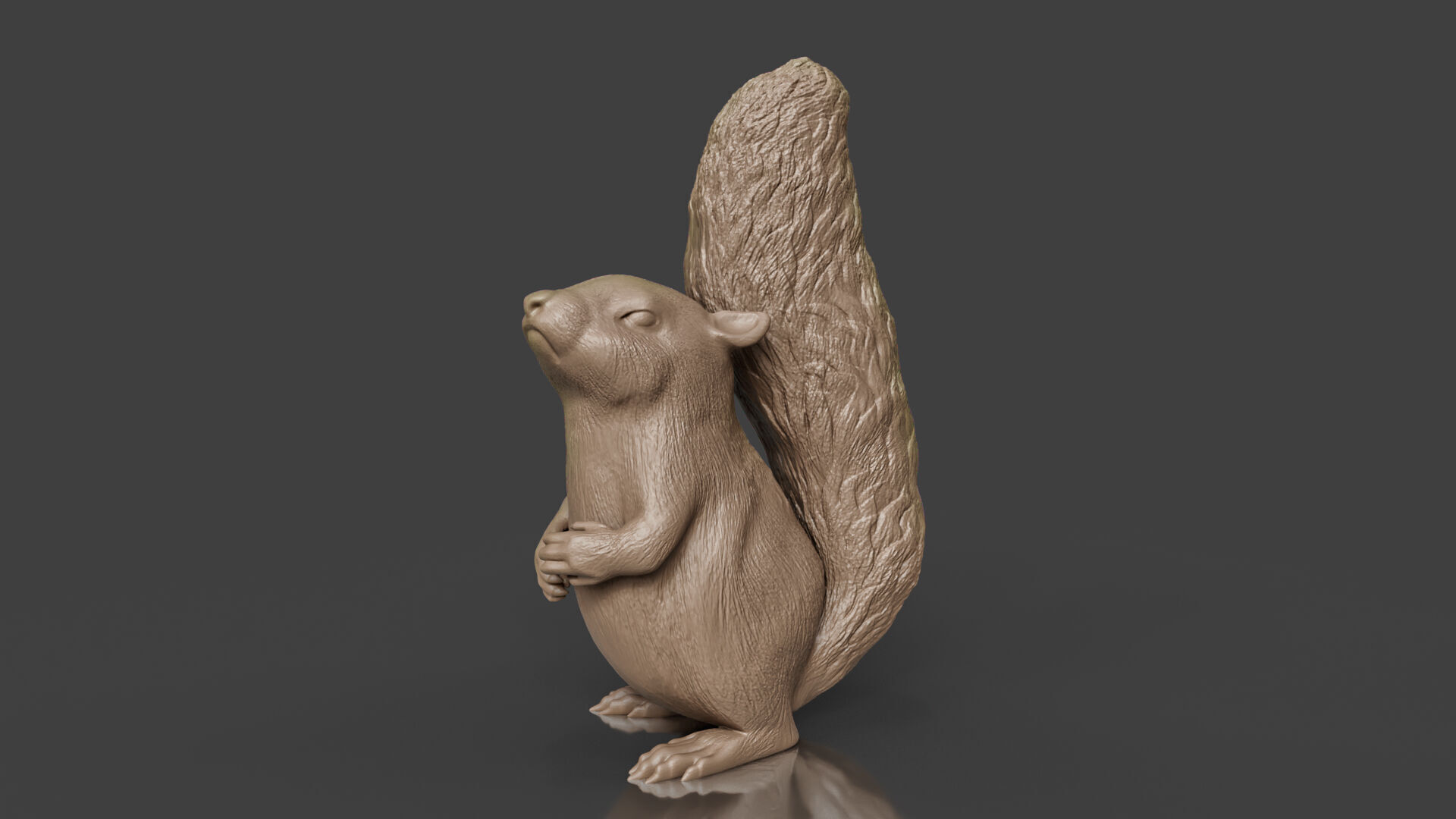Realistic Squirrel Figurine 3D print model_4