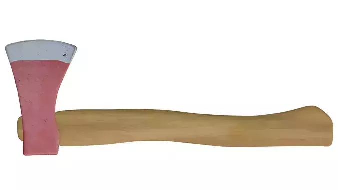 Safety Axe 3D Realistic Tool Asset with PBR Textures