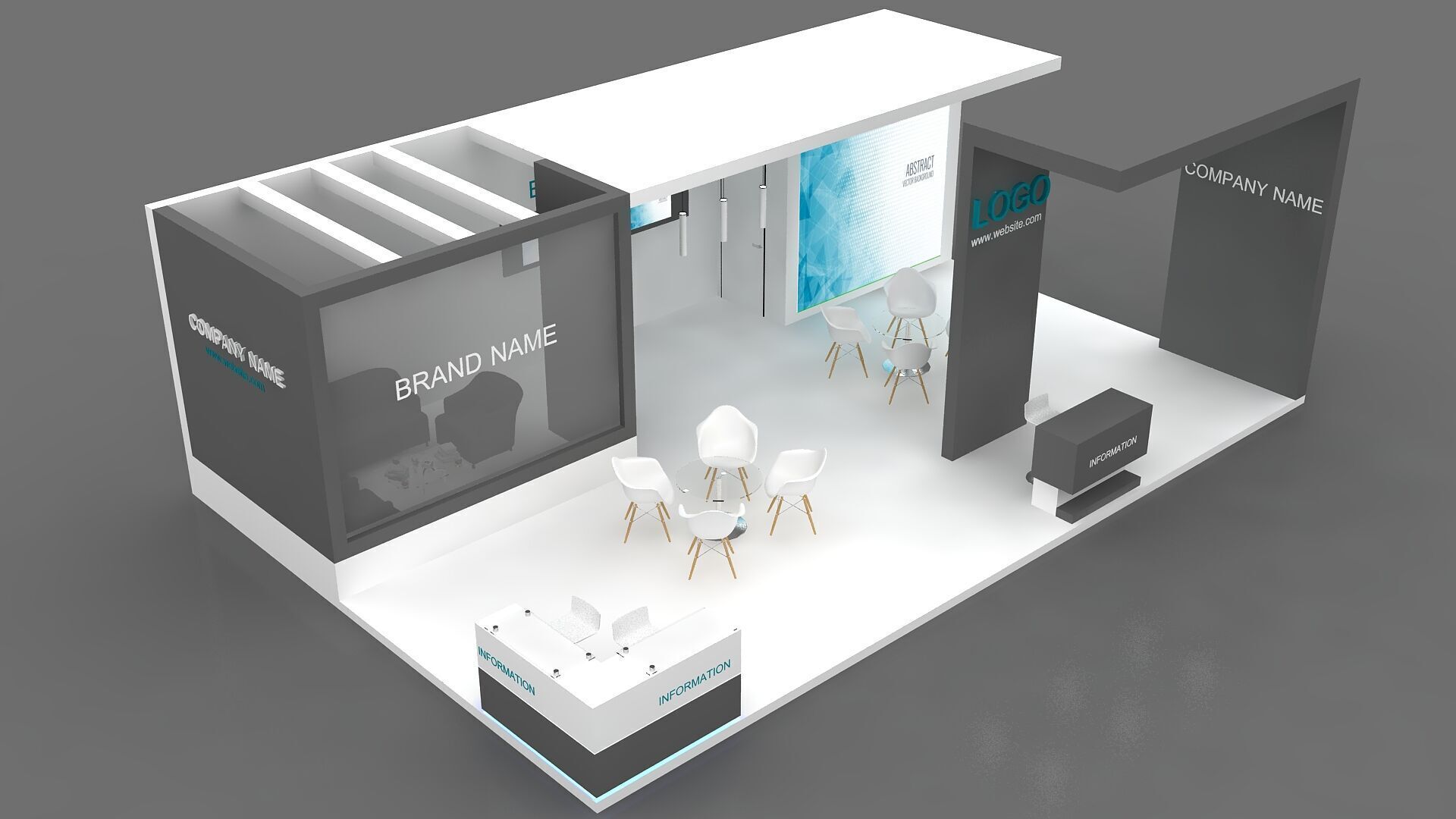 Exhibition Booth 3D model 3D model_6