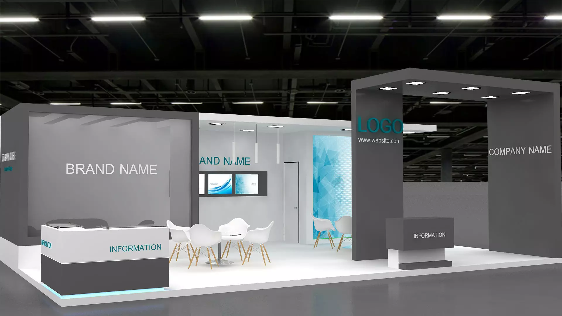 Exhibition Booth 3D model 3D model_0