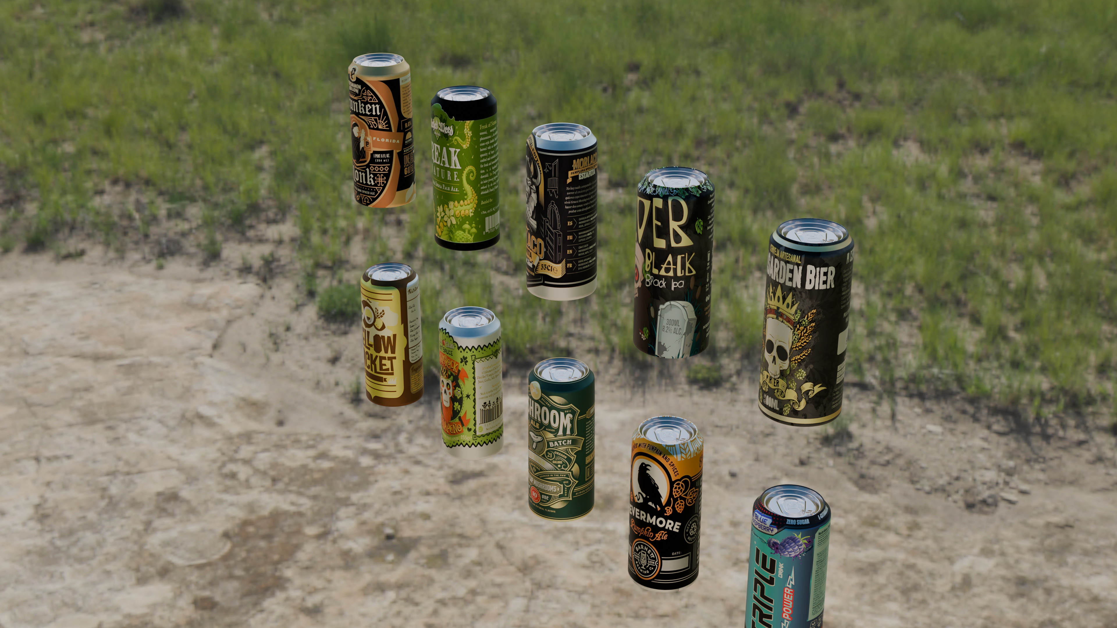 Cola can realistic bottle 3d model 3D model_14