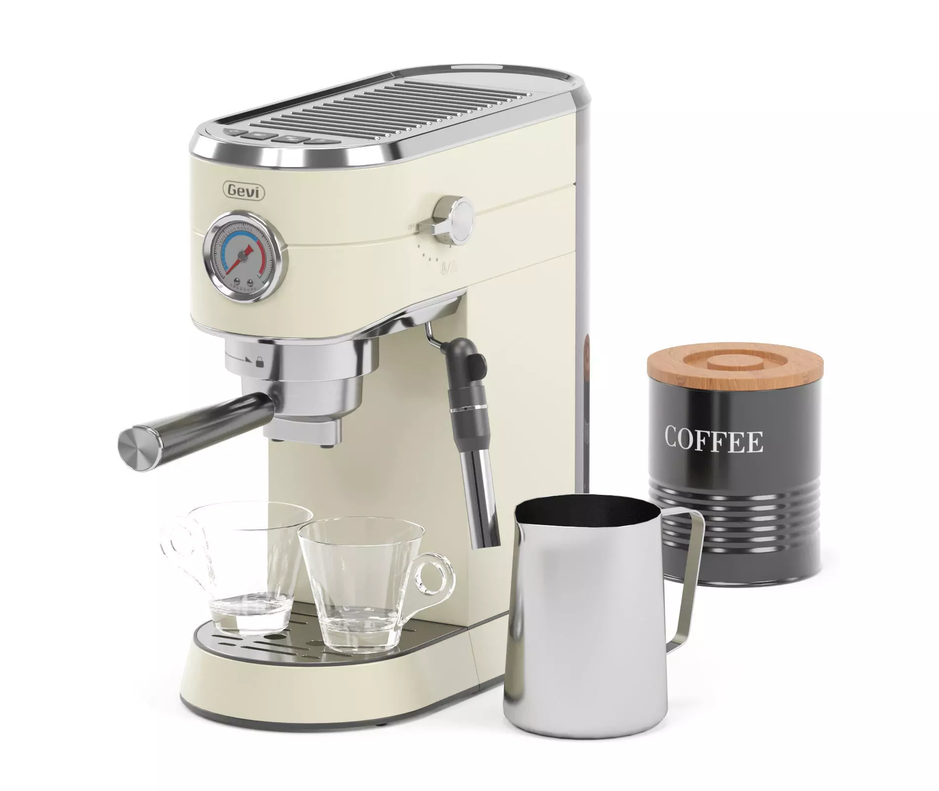 GEVI Espresso Coffee Machine 3D model_0
