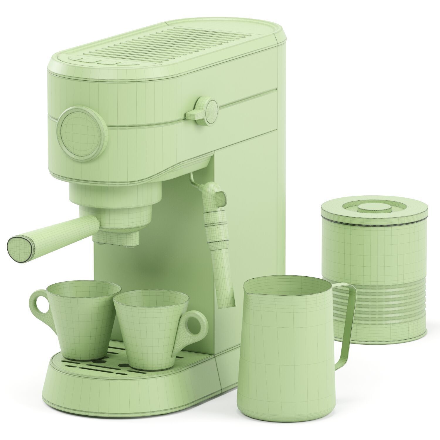 GEVI Espresso Coffee Machine 3D model_5