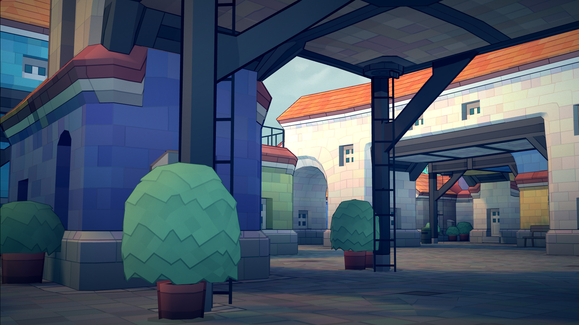 big old cute town 3D model_16