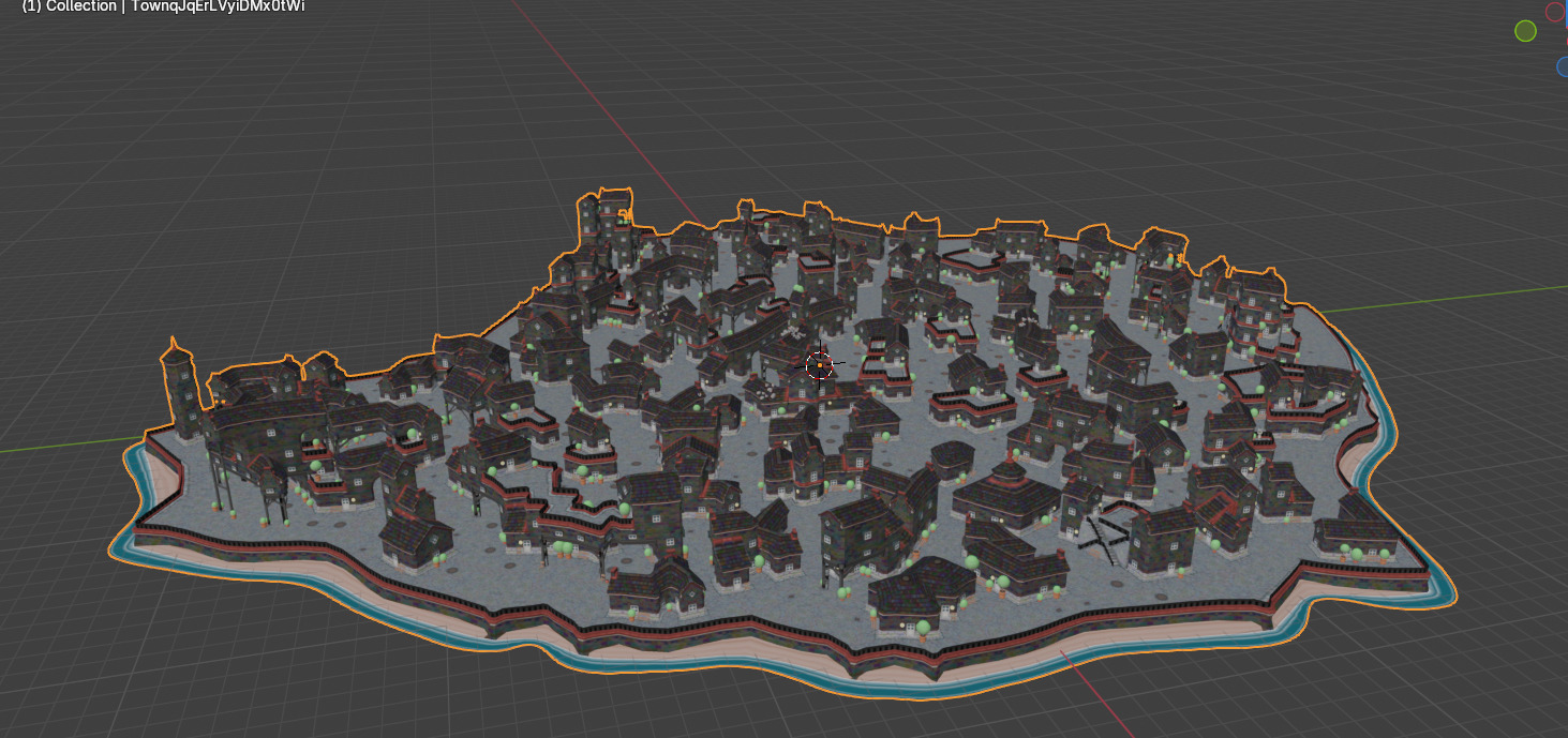 big old cute town 3D model_17