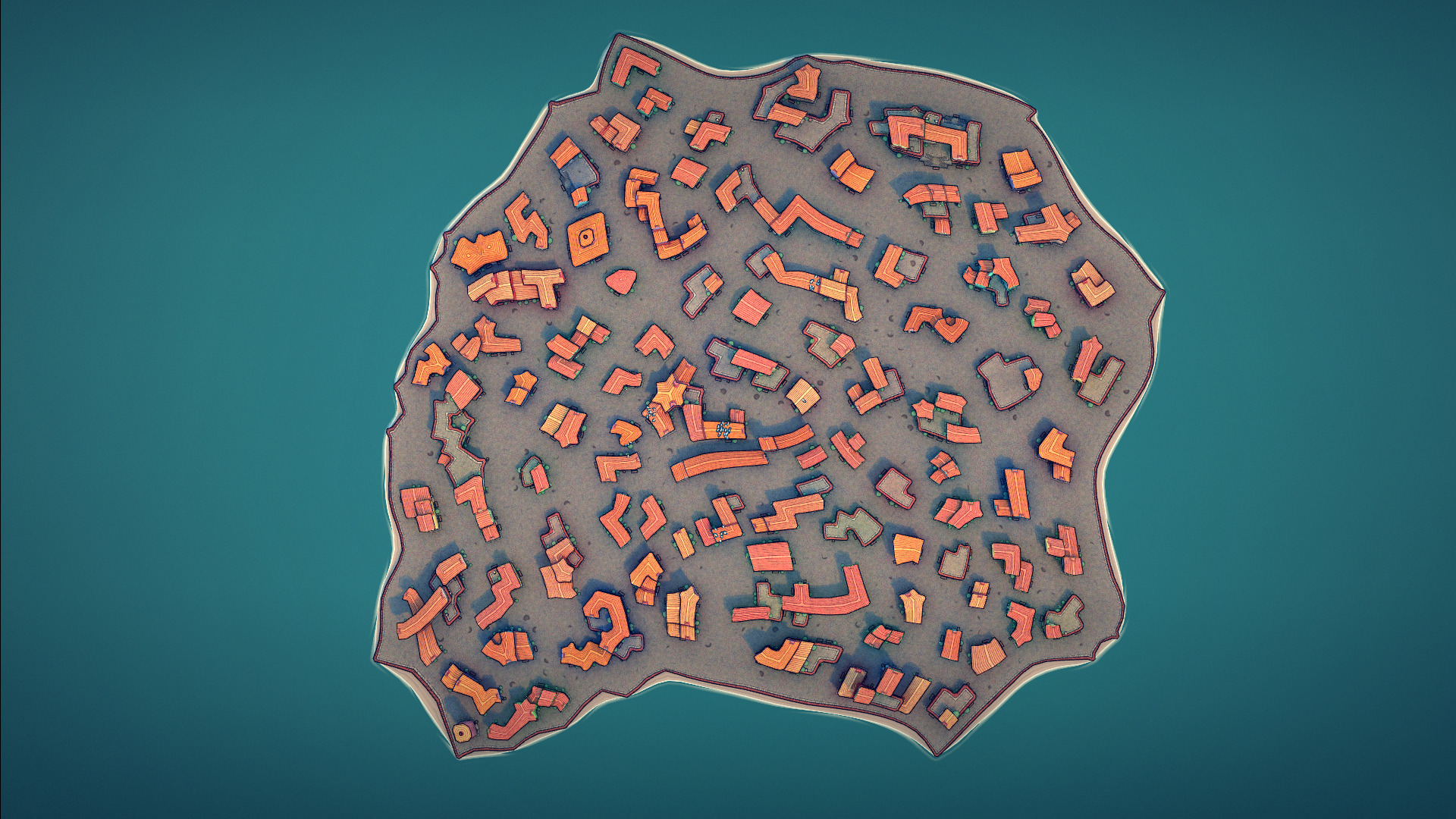 big old cute town 3D model_3