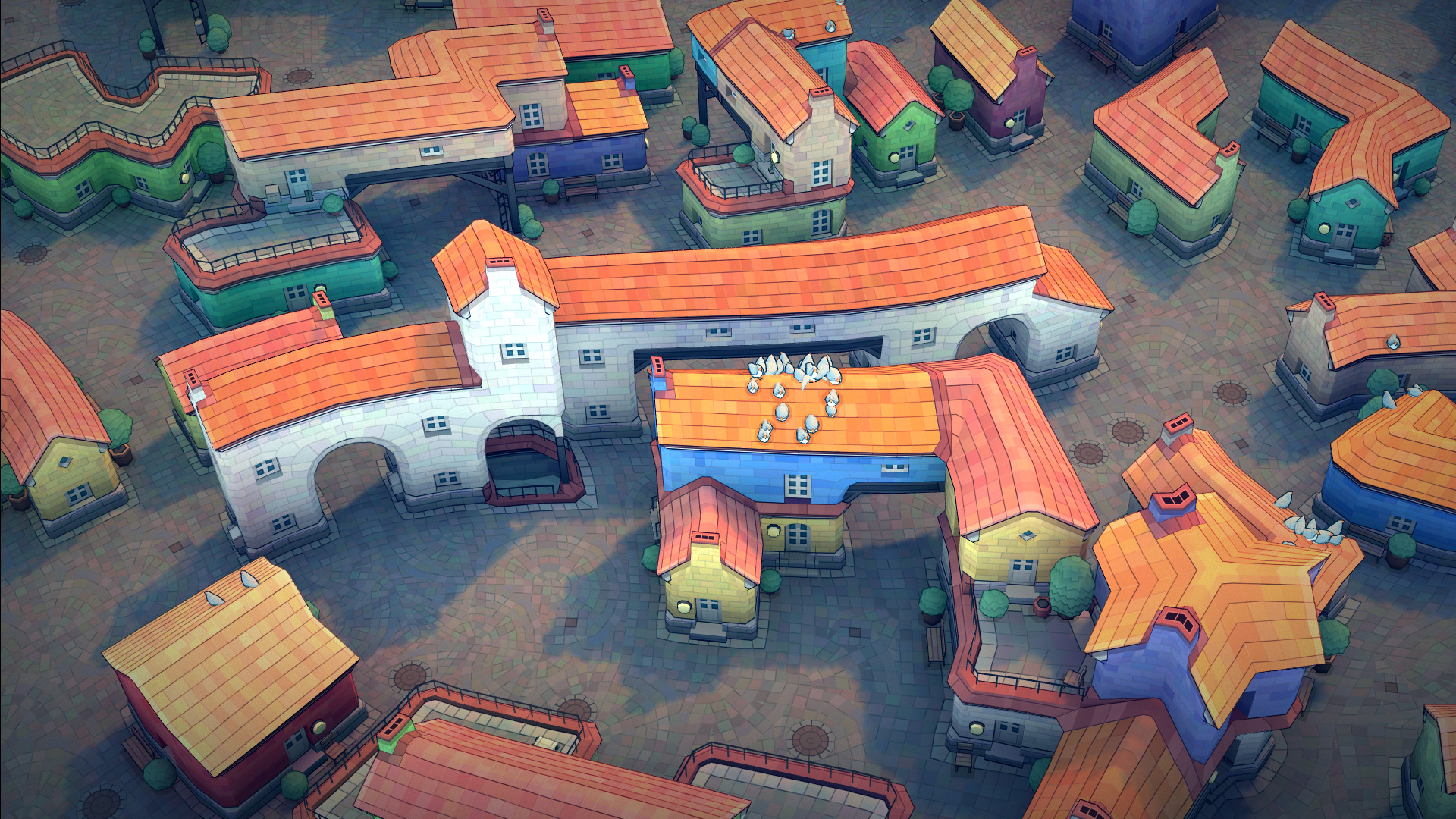big old cute town 3D model_9
