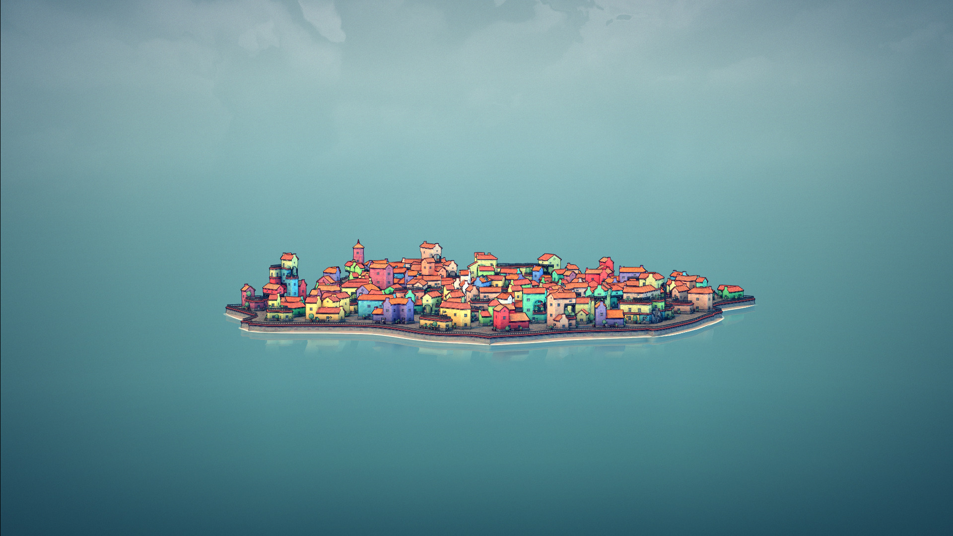 big old cute town 3D model_5