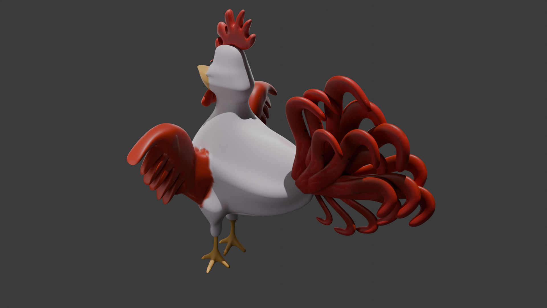 3D Rooster Model - Low Poly Stylized Farm Animal for Games Low-poly 3D model_4