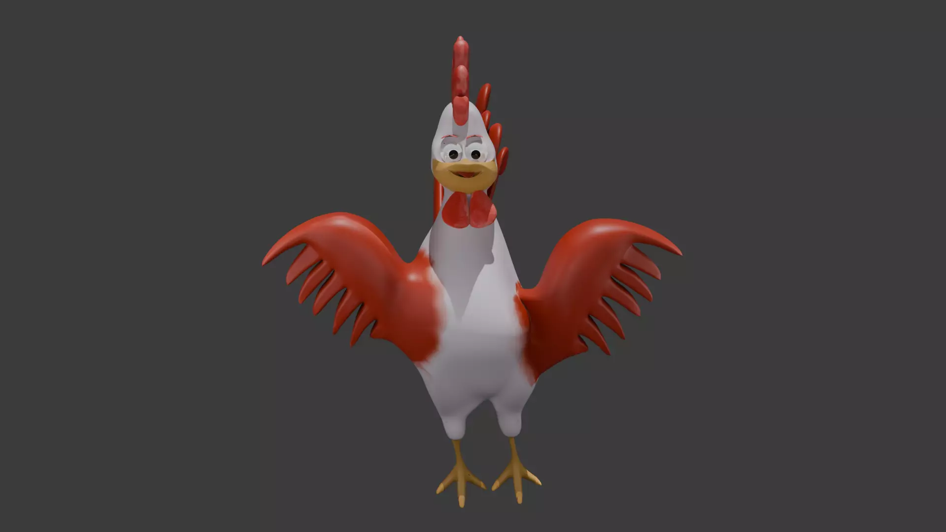 3D Rooster Model - Low Poly Stylized Farm Animal for Games Low-poly 3D model_0