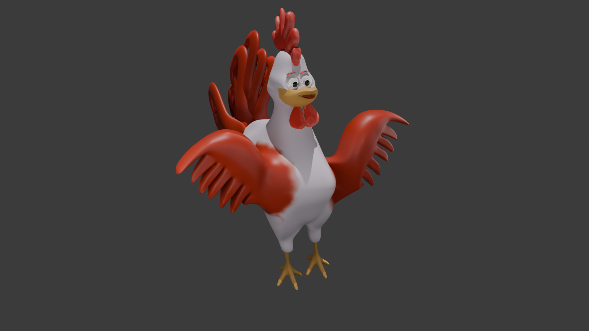 3D Rooster Model - Low Poly Stylized Farm Animal for Games Low-poly 3D model_3