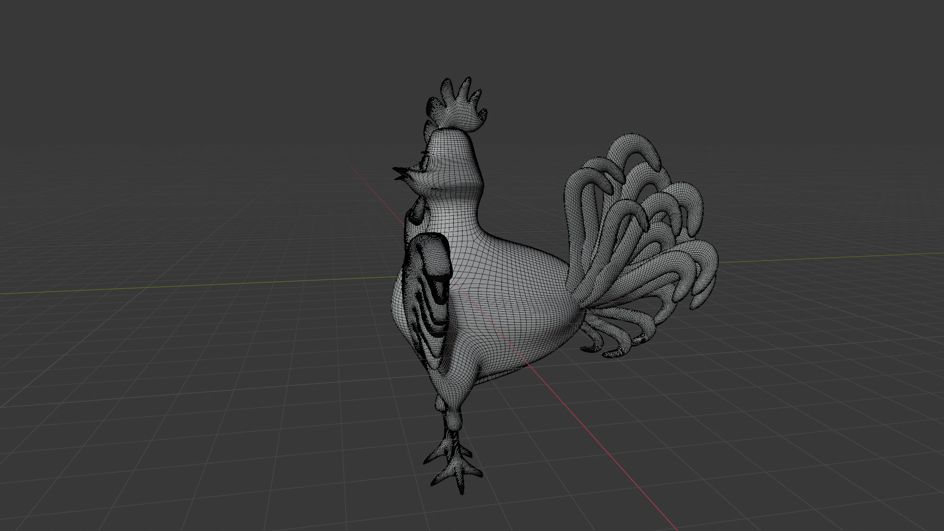 3D Rooster Model - Low Poly Stylized Farm Animal for Games Low-poly 3D model_7