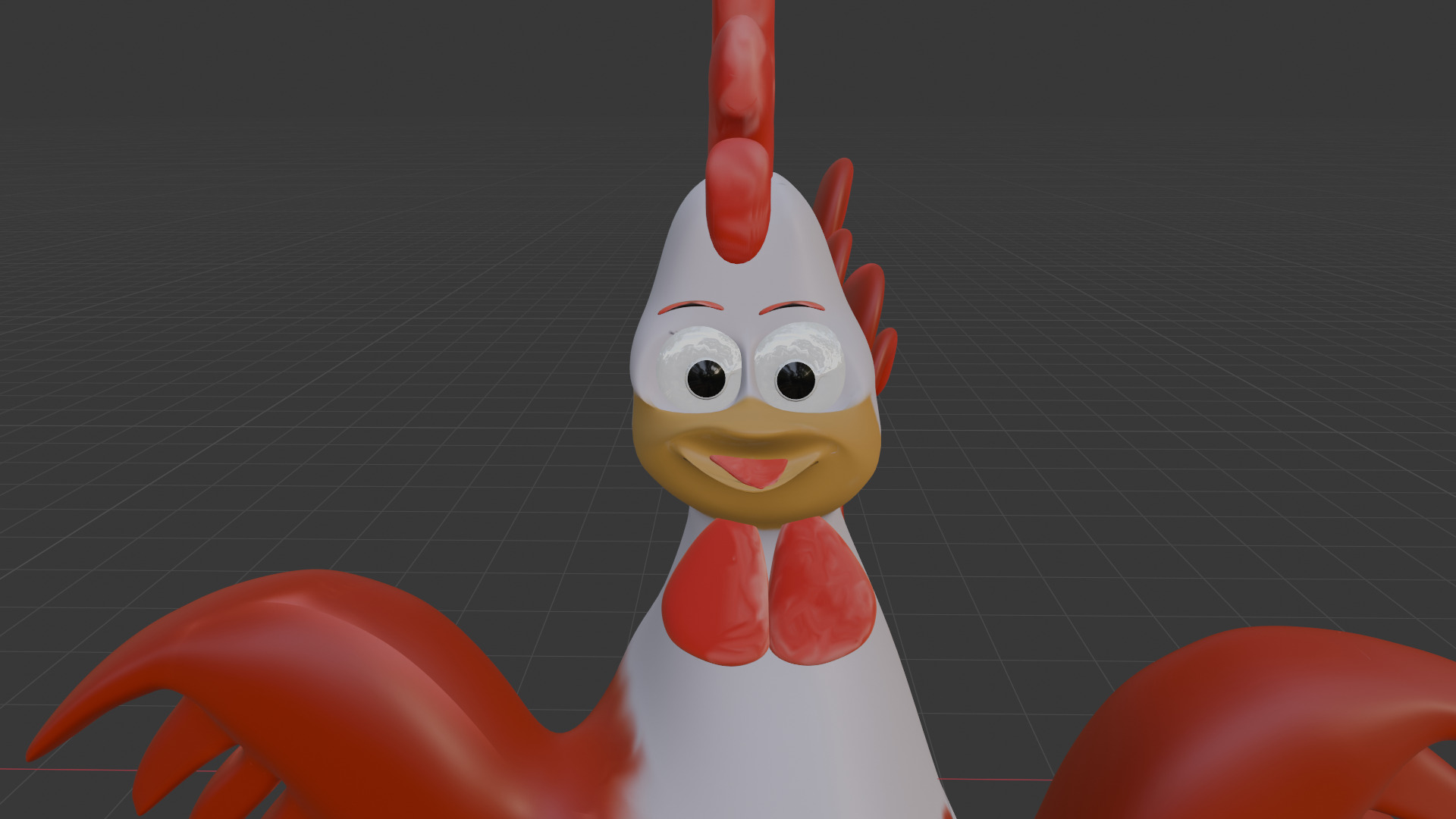 3D Rooster Model - Low Poly Stylized Farm Animal for Games Low-poly 3D model_1