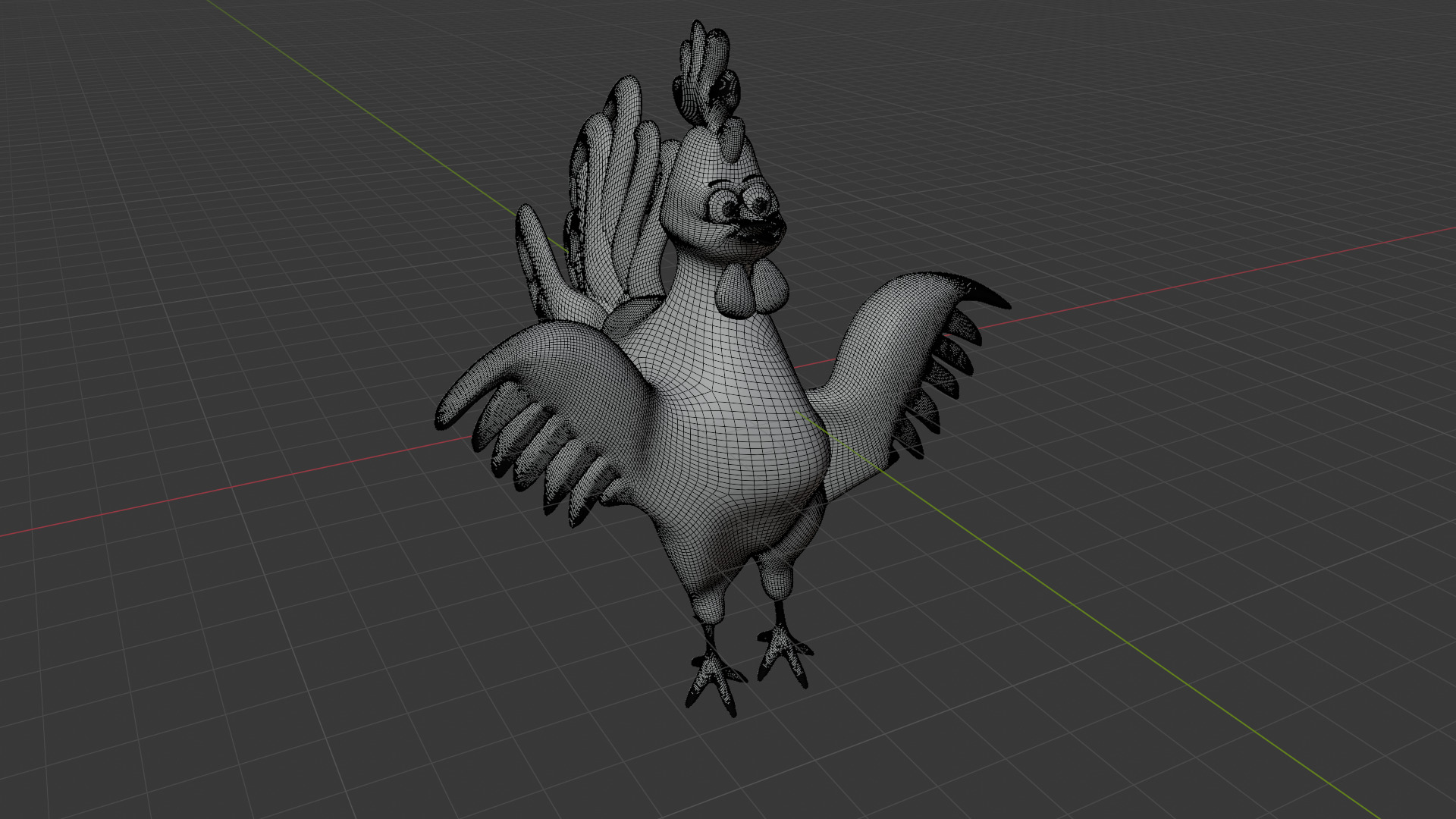 3D Rooster Model - Low Poly Stylized Farm Animal for Games Low-poly 3D model_8