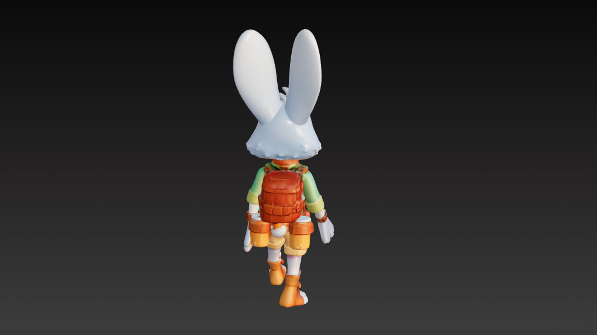 Adventure Rabbit 3D Character  Low Poly Low-poly 3D model_4