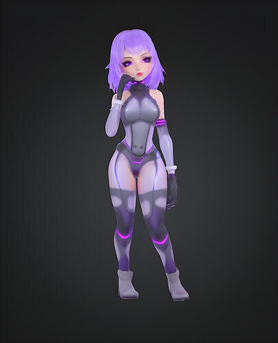 3d anime girl 3D model