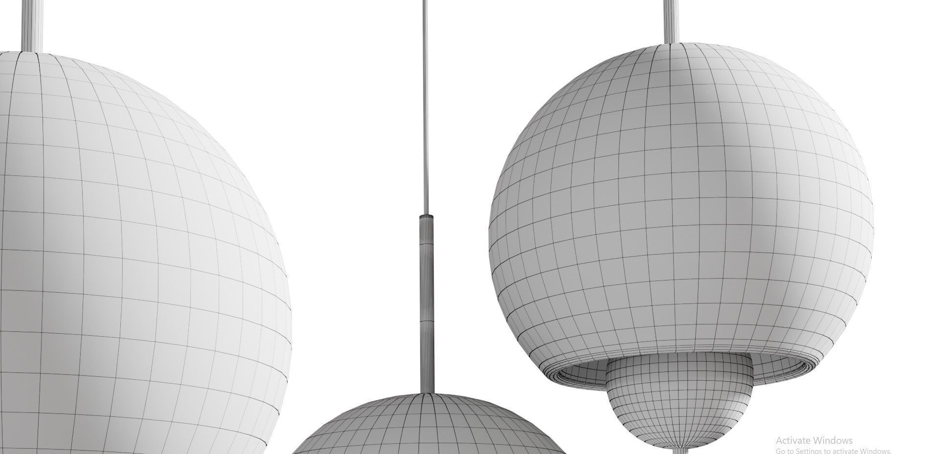 Sans Souci Galileo ABC Pendant Lamp01 Low-poly 3D model_9