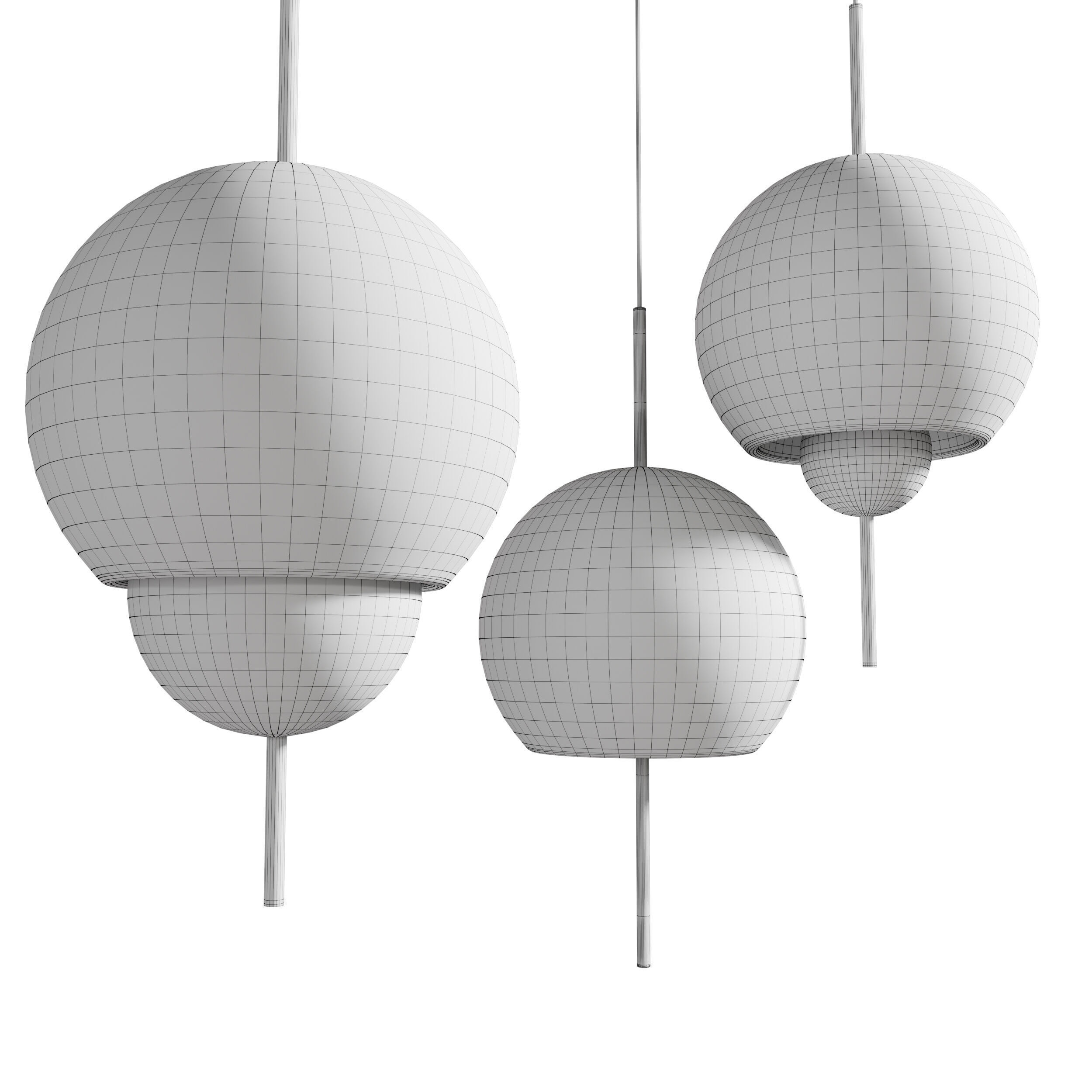 Sans Souci Galileo ABC Pendant Lamp01 Low-poly 3D model_4