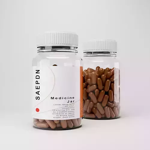 Pills bottle 500cc 3D model