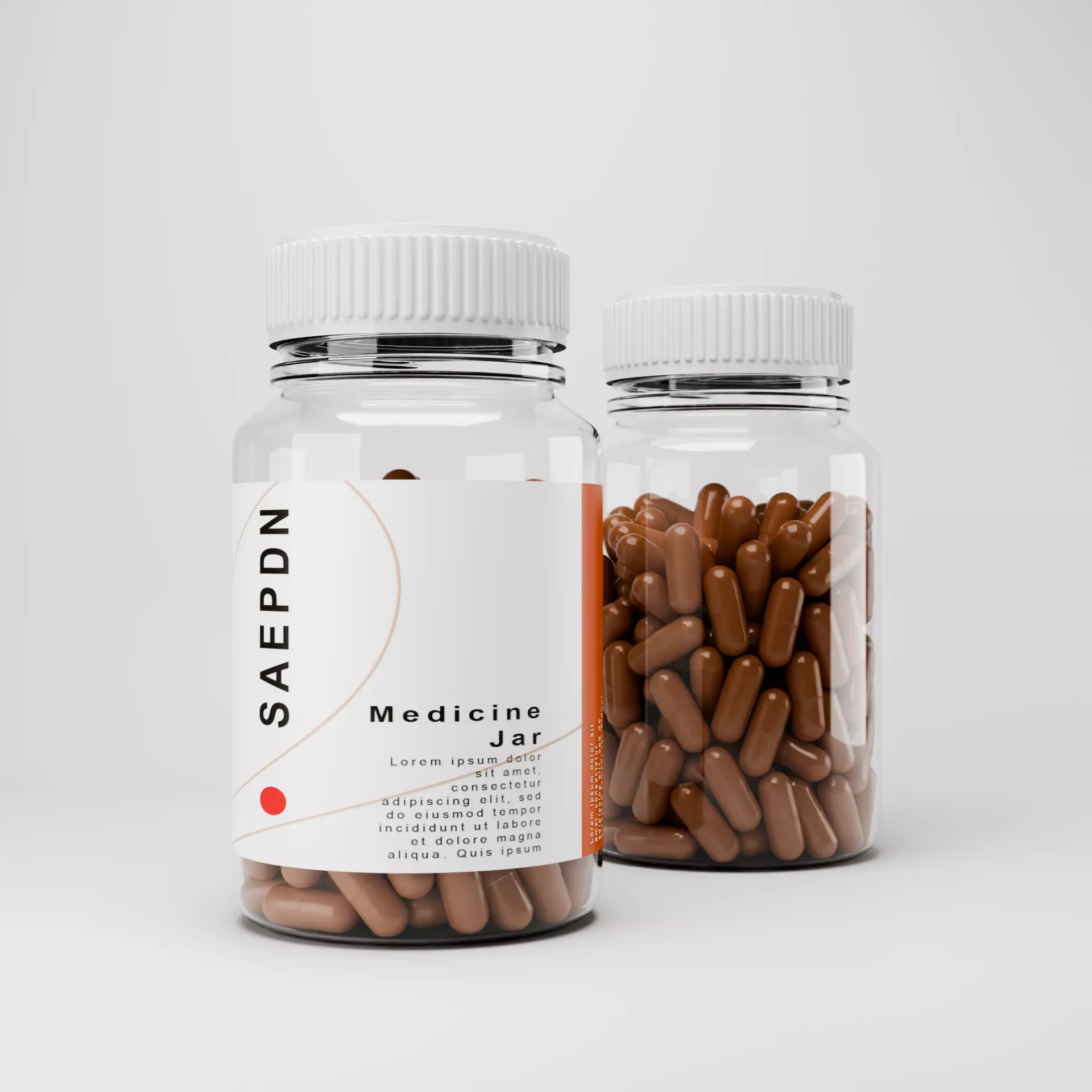Pills bottle 500cc 3D model