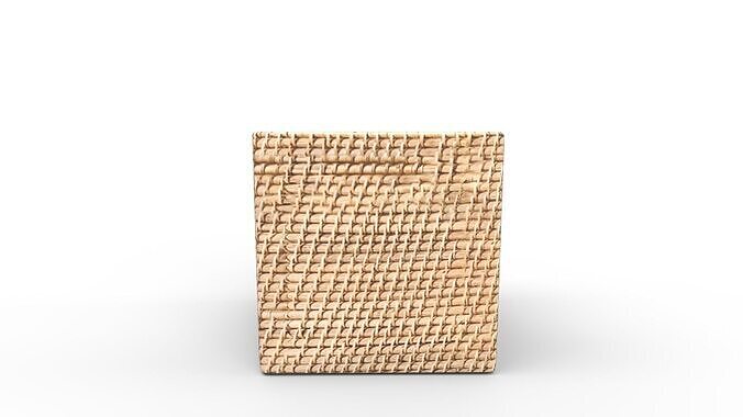 Modern Weave Storage Cubby Basket 3D model 2