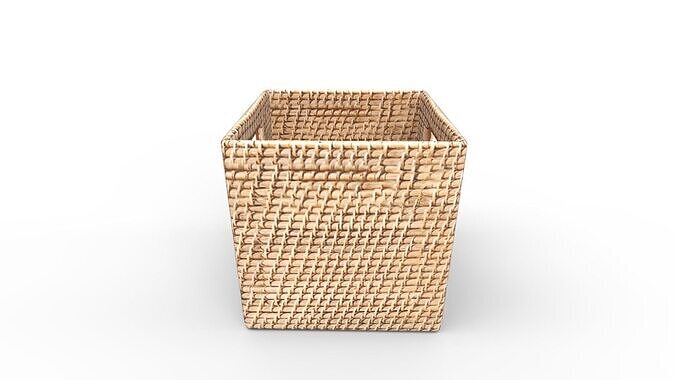 Modern Weave Storage Cubby Basket 3D model 3