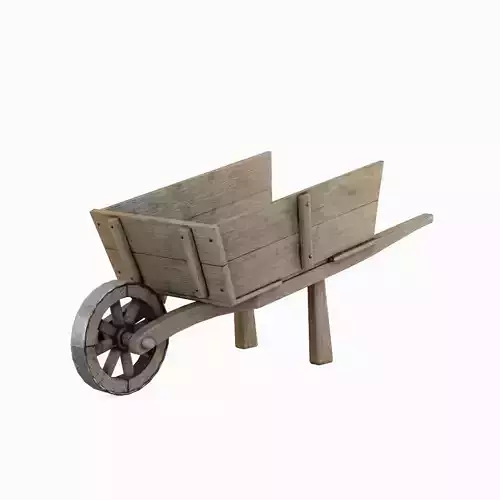 Medieval Wooden Cart 03
