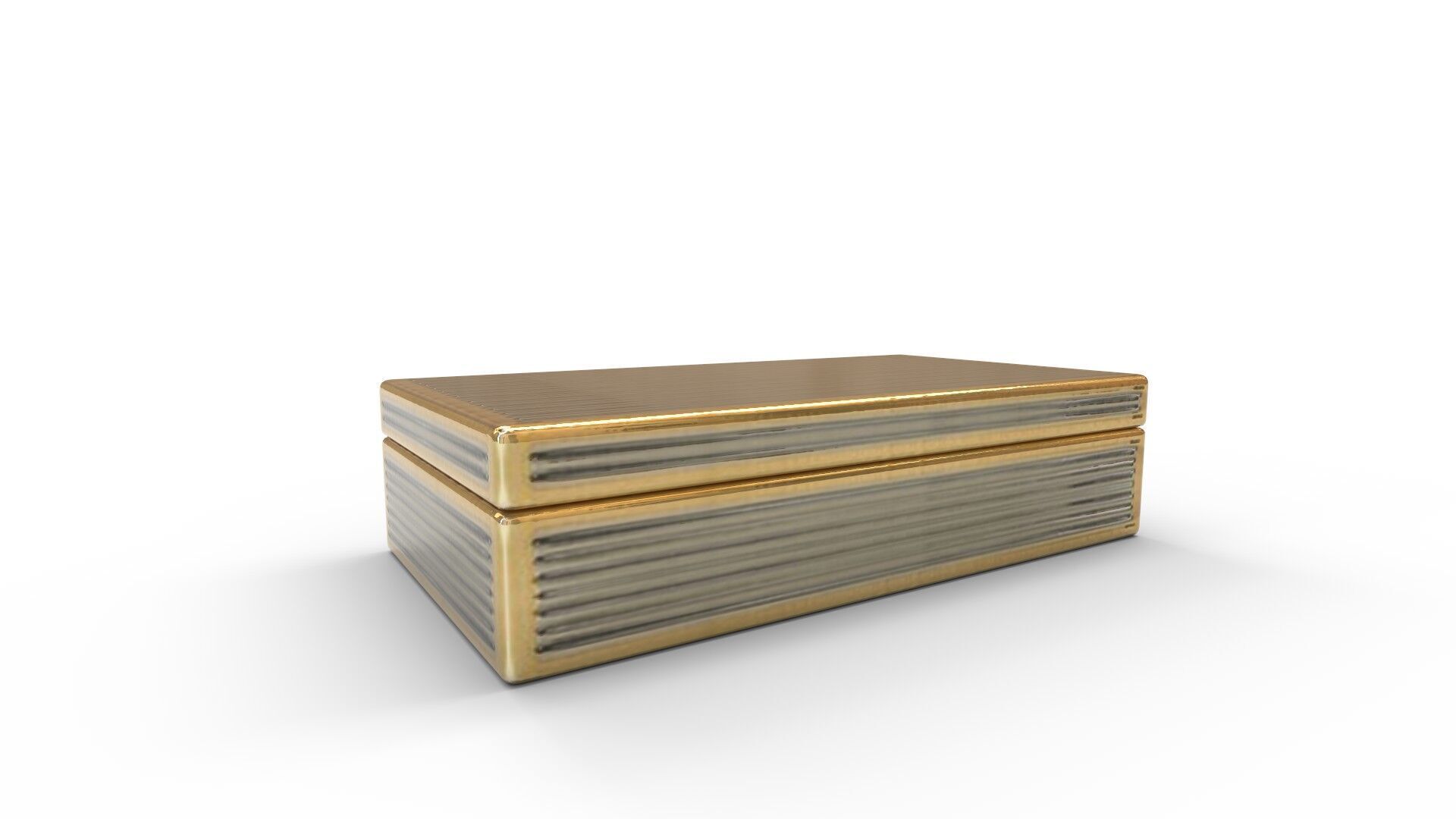 Dolly Small Textured Silver Box 3D model_5