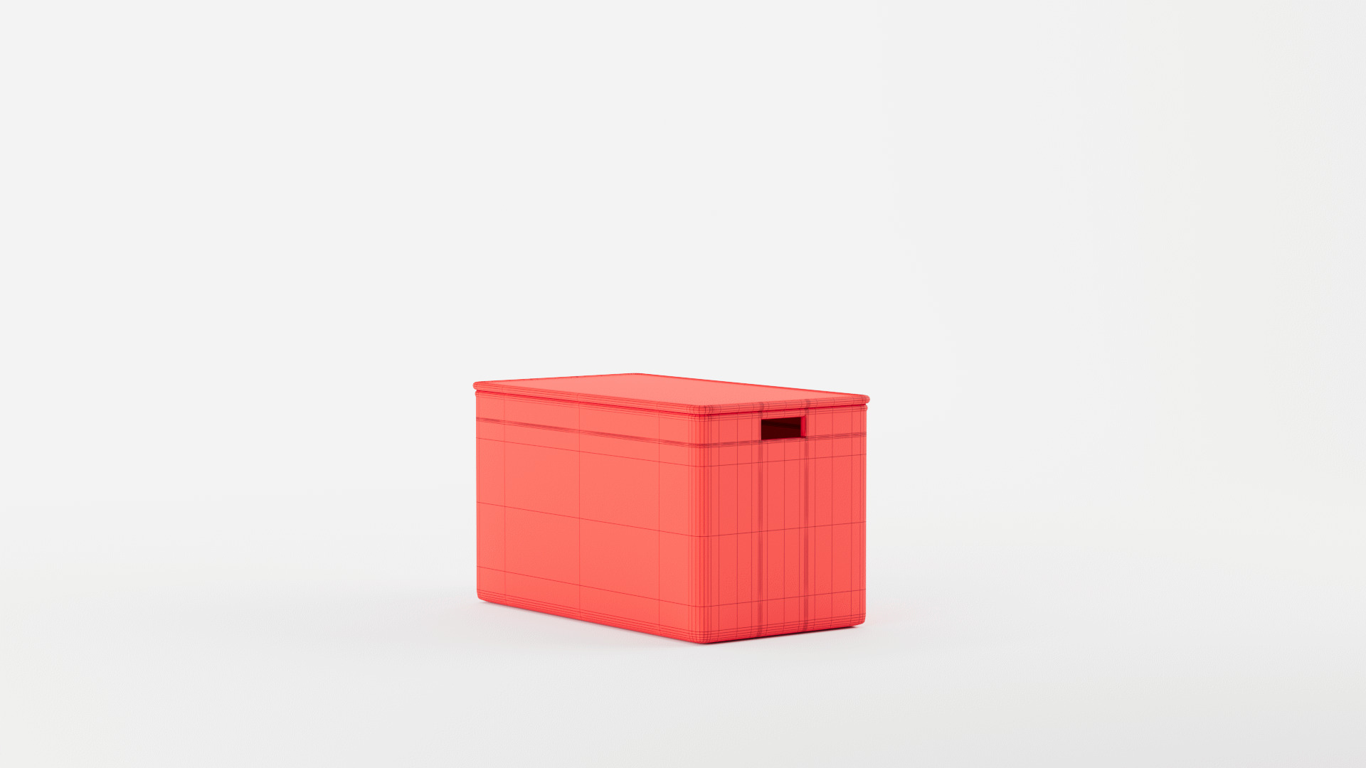 Modern Weave Lidded Storage Basket 3D model_10