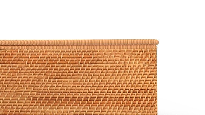 Modern Weave Lidded Storage Basket 3D model 7